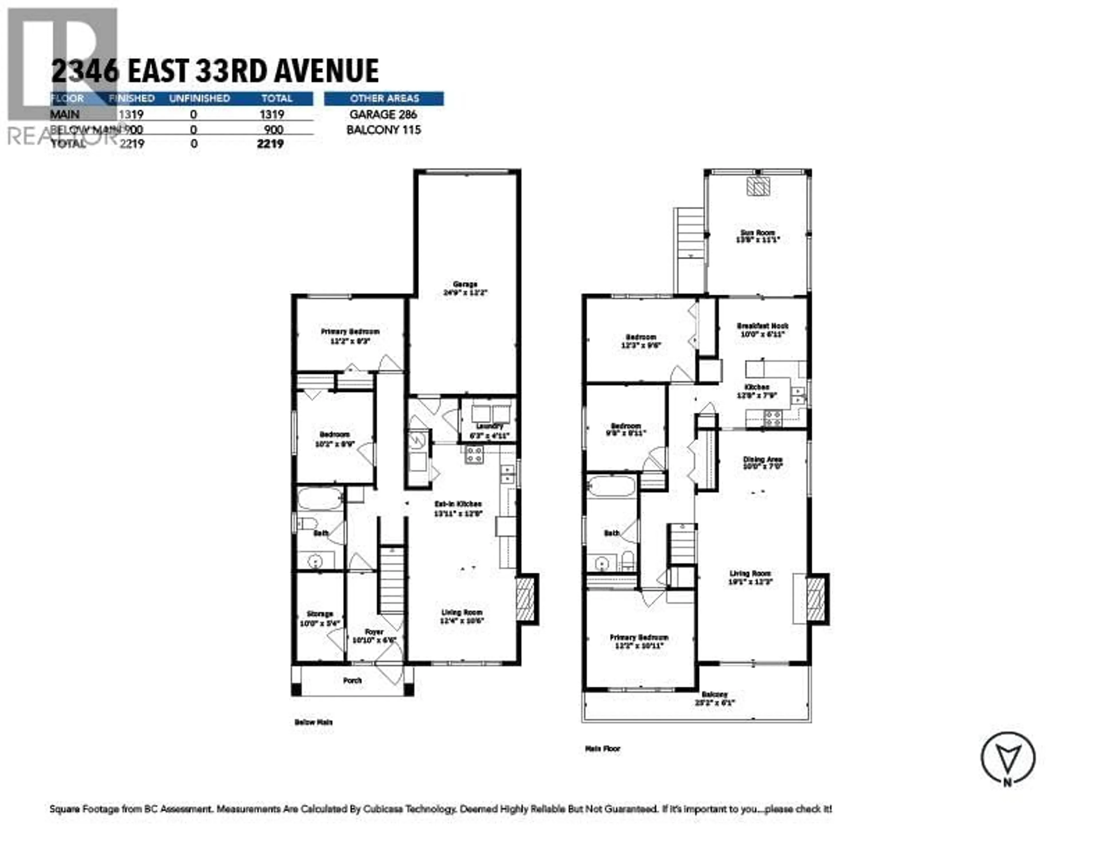 Floor plan for 2346 33RD AVENUE, Vancouver British Columbia V5R2S3
