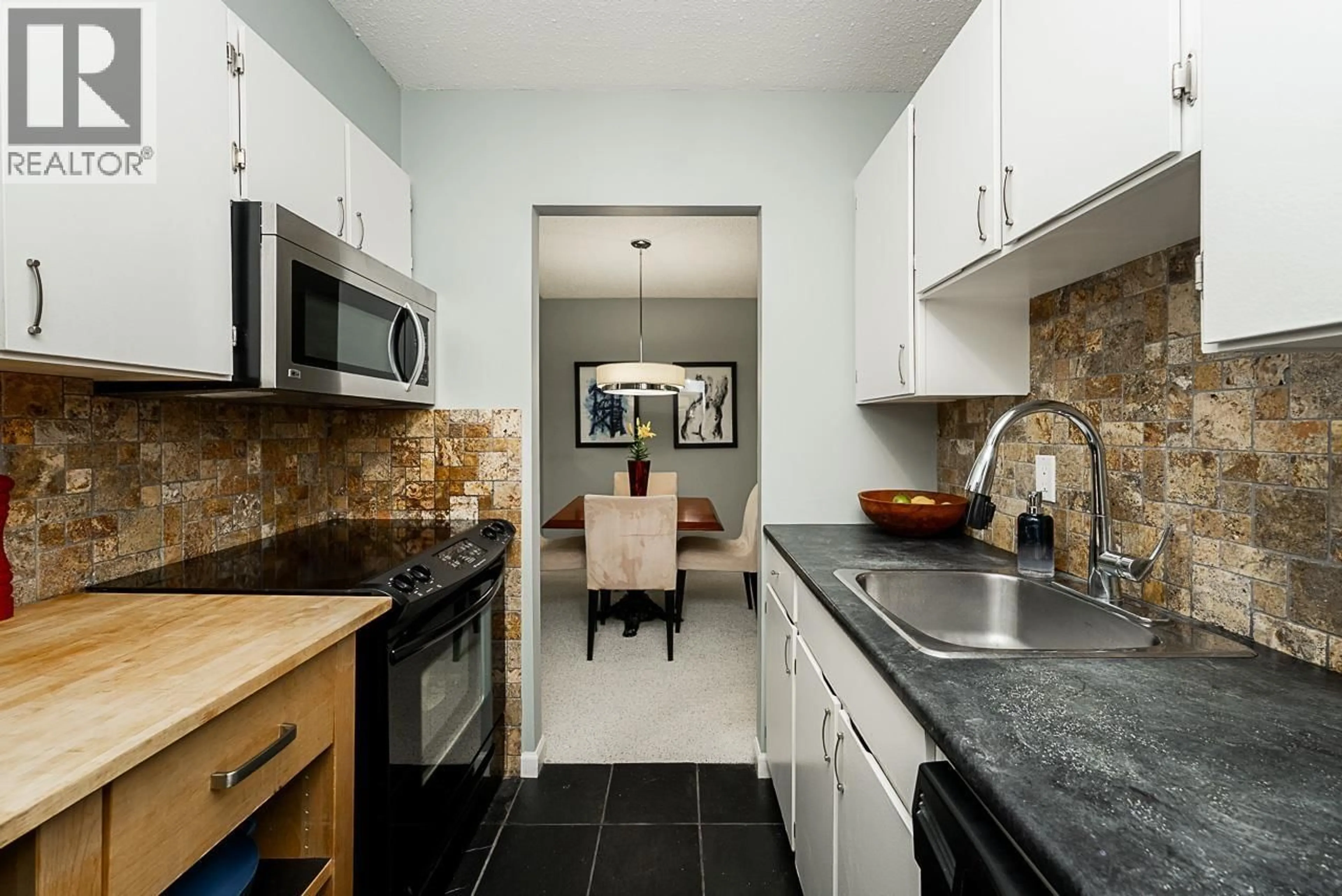 Standard kitchen, ceramic/tile floor for 203 - 9320 PARKSVILLE DRIVE, Richmond British Columbia V7E4N9
