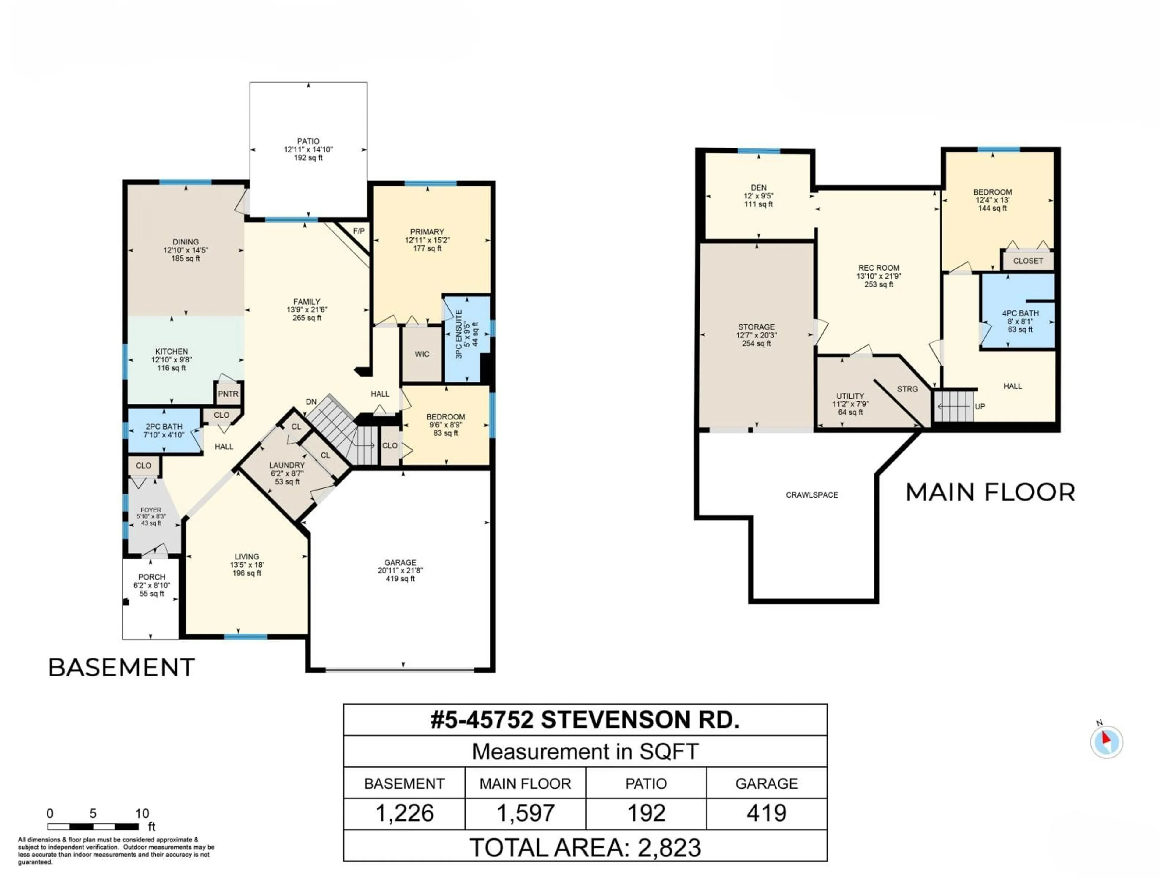 Floor plan for 5 - 45752 STEVENSON ROAD, Chilliwack British Columbia V2R5Y6
