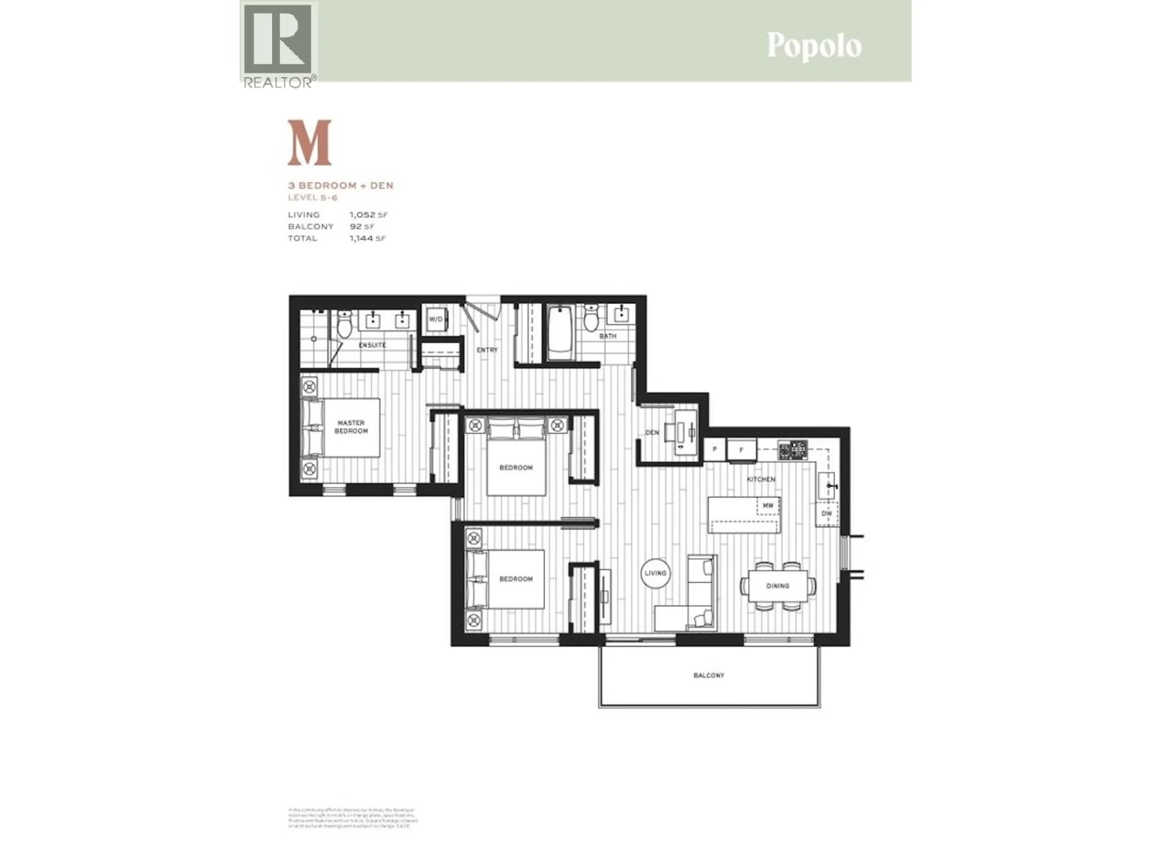 Floor plan for 503 - 2235 BROADWAY, Vancouver British Columbia V5N0J5