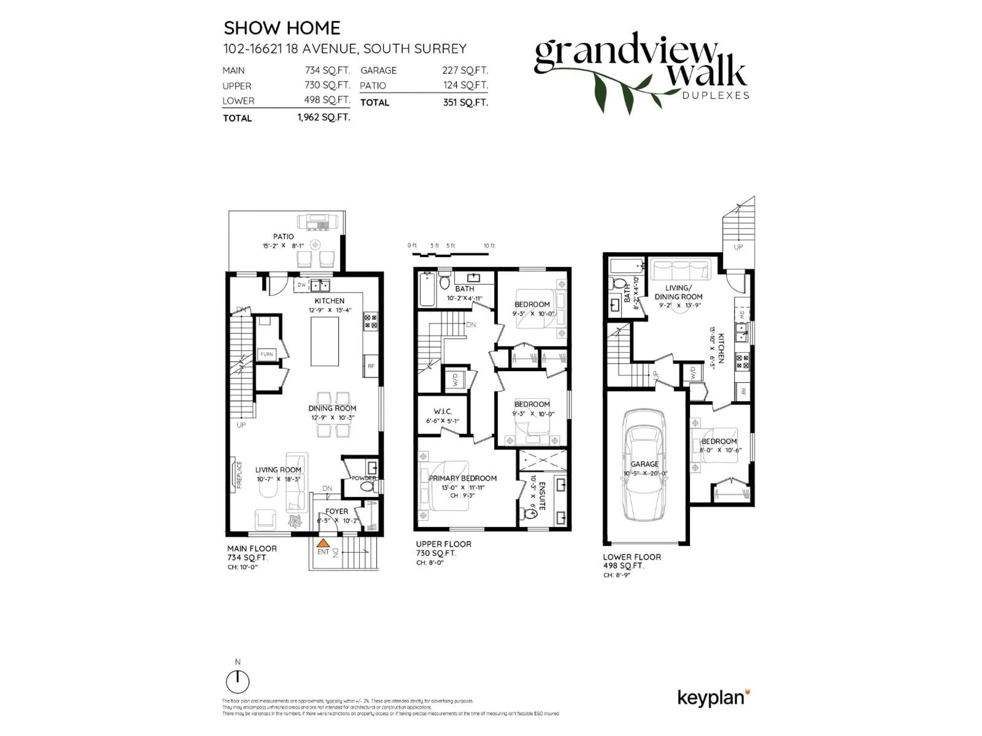 Floor plan for 102 - 16621 18, Surrey British Columbia V3Z9X5