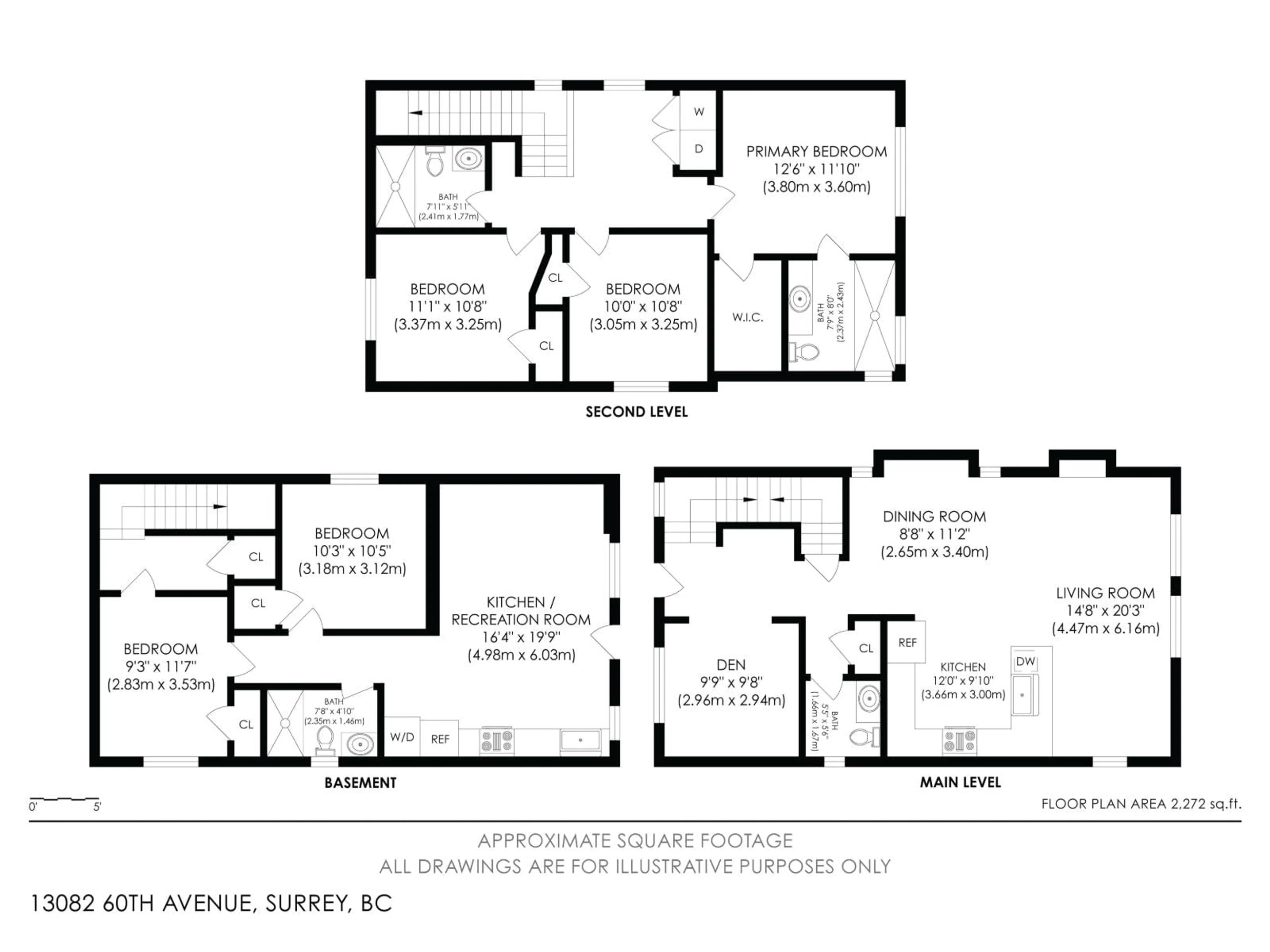 Floor plan for 13082 60, Surrey British Columbia V3X2L7