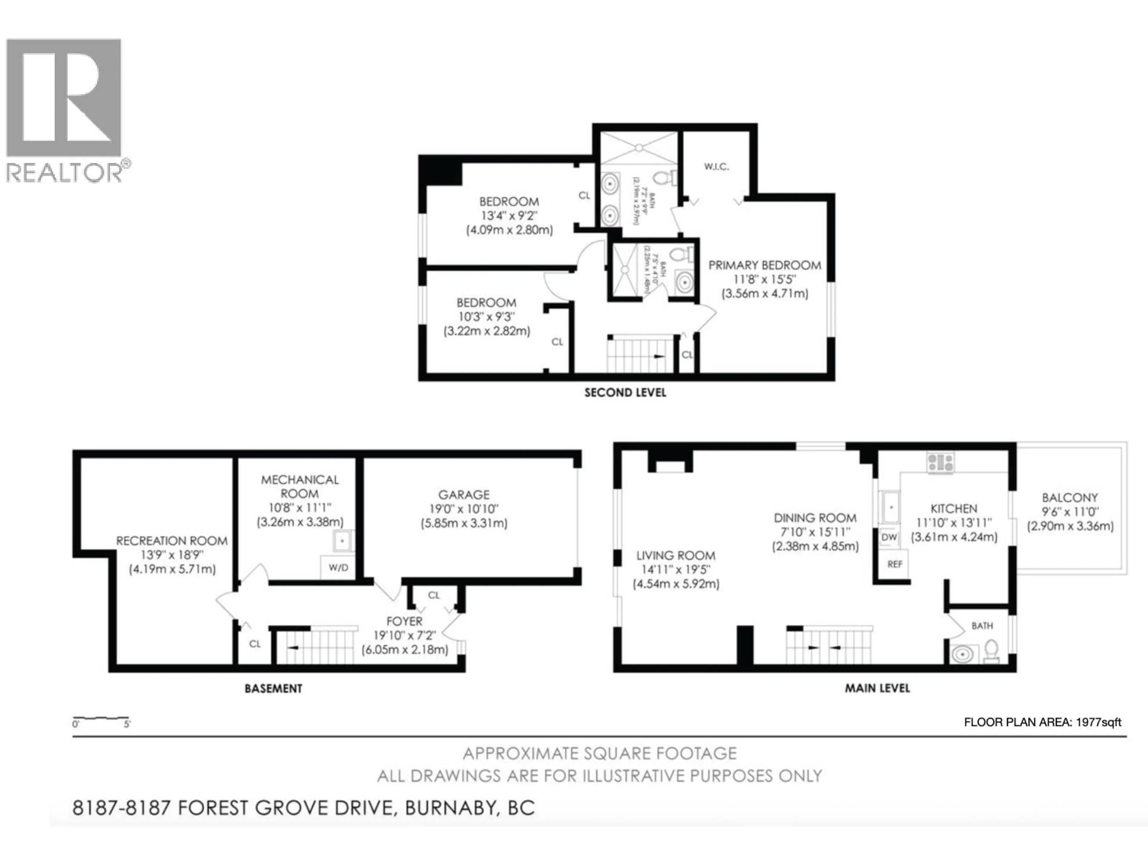 Floor plan for 8187 FOREST GROVE DRIVE, Burnaby British Columbia V5A4H5
