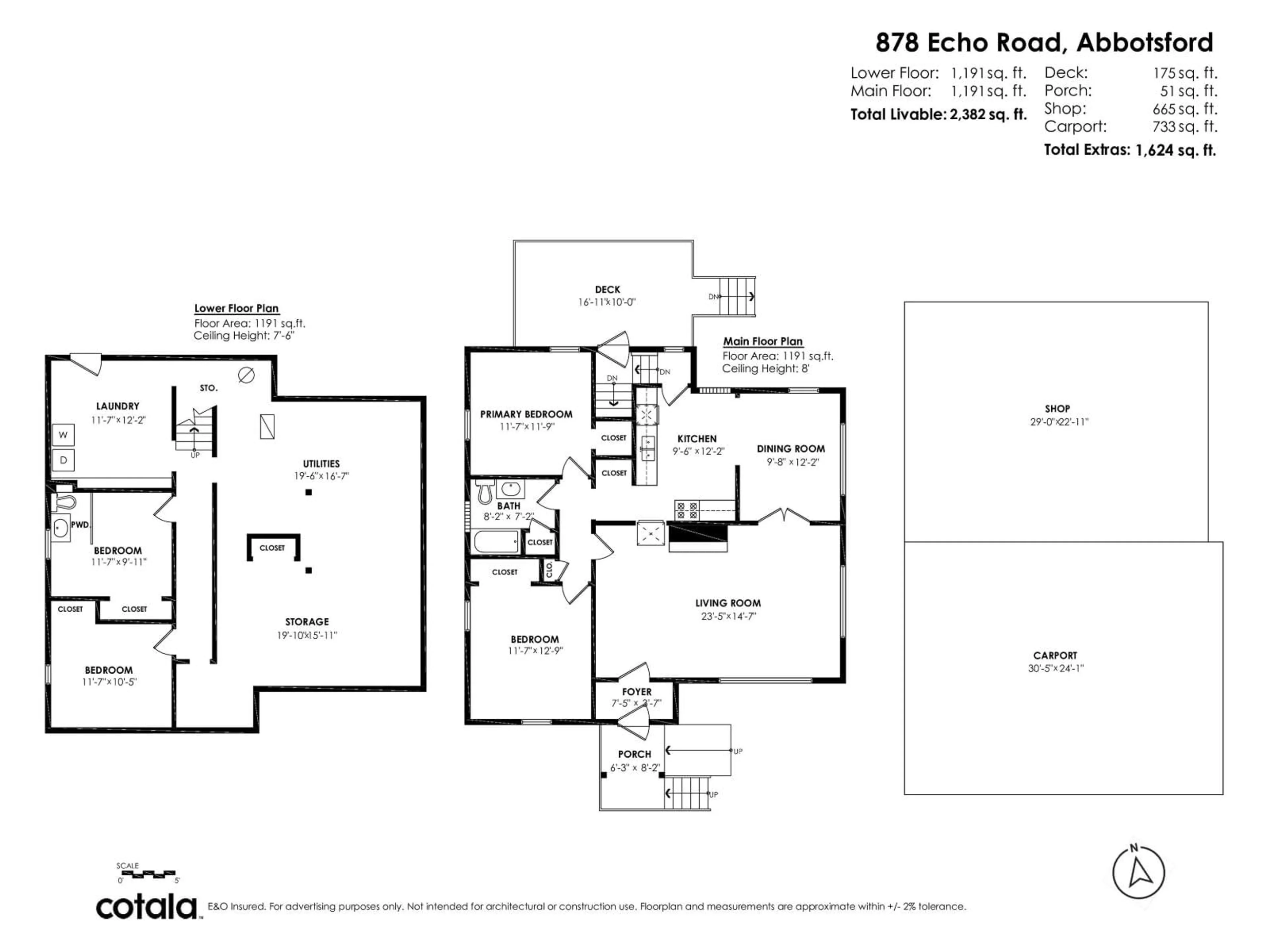 Floor plan for 878 ECHO, Abbotsford British Columbia V4X2J9