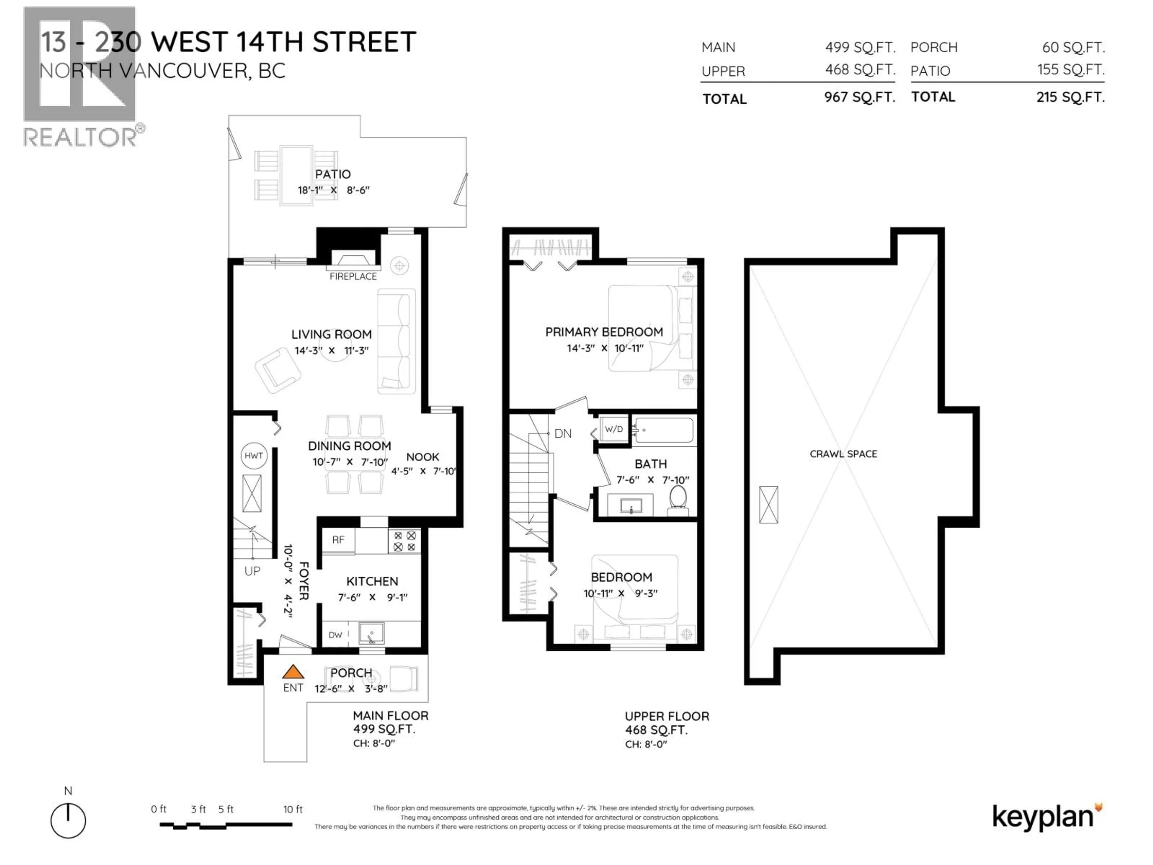 Floor plan for #13 - 230 14TH STREET, North Vancouver British Columbia V7M1P3