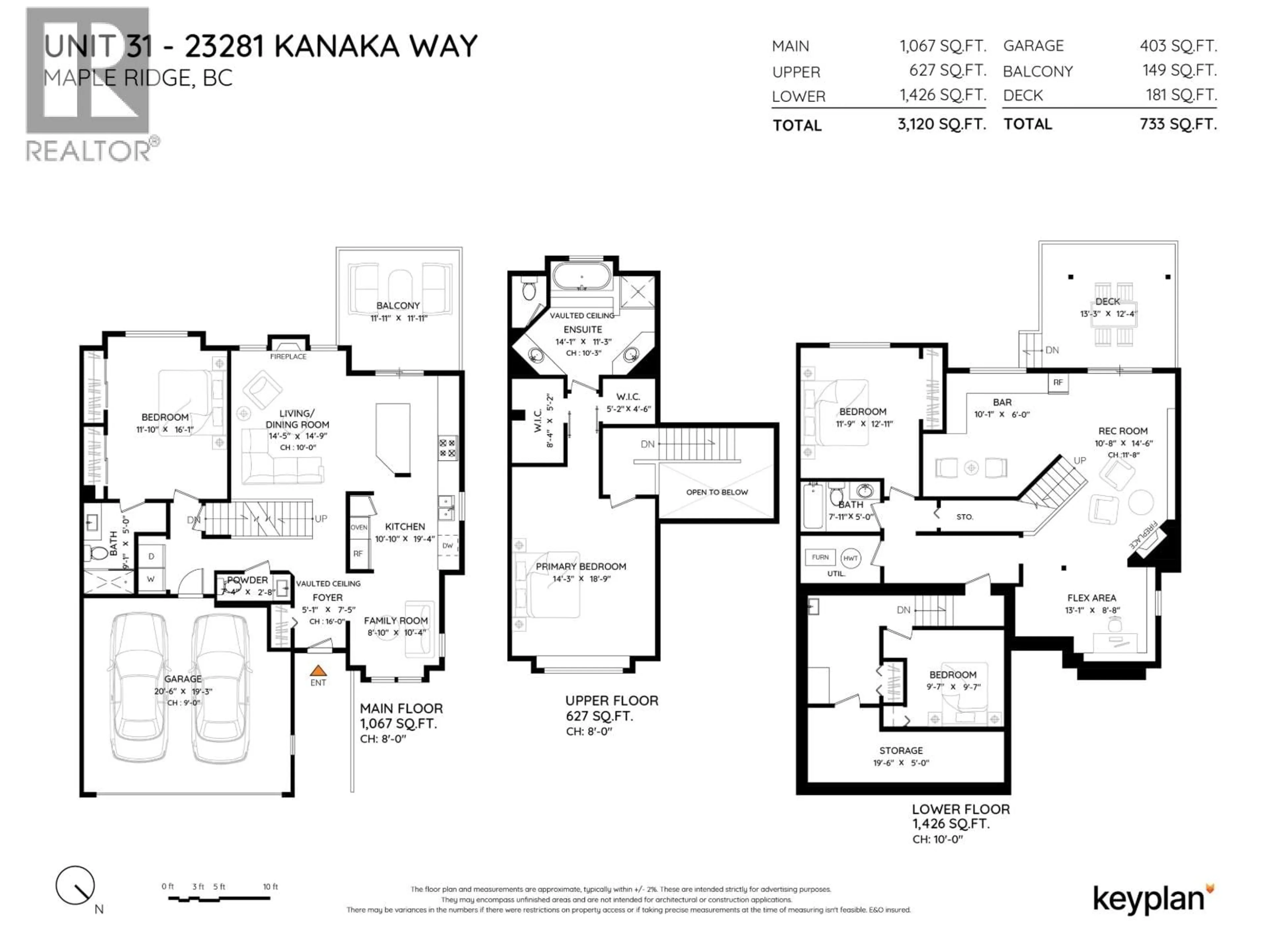 Floor plan for 31 - 23281 KANAKA WAY, Maple Ridge British Columbia V2W1Z2