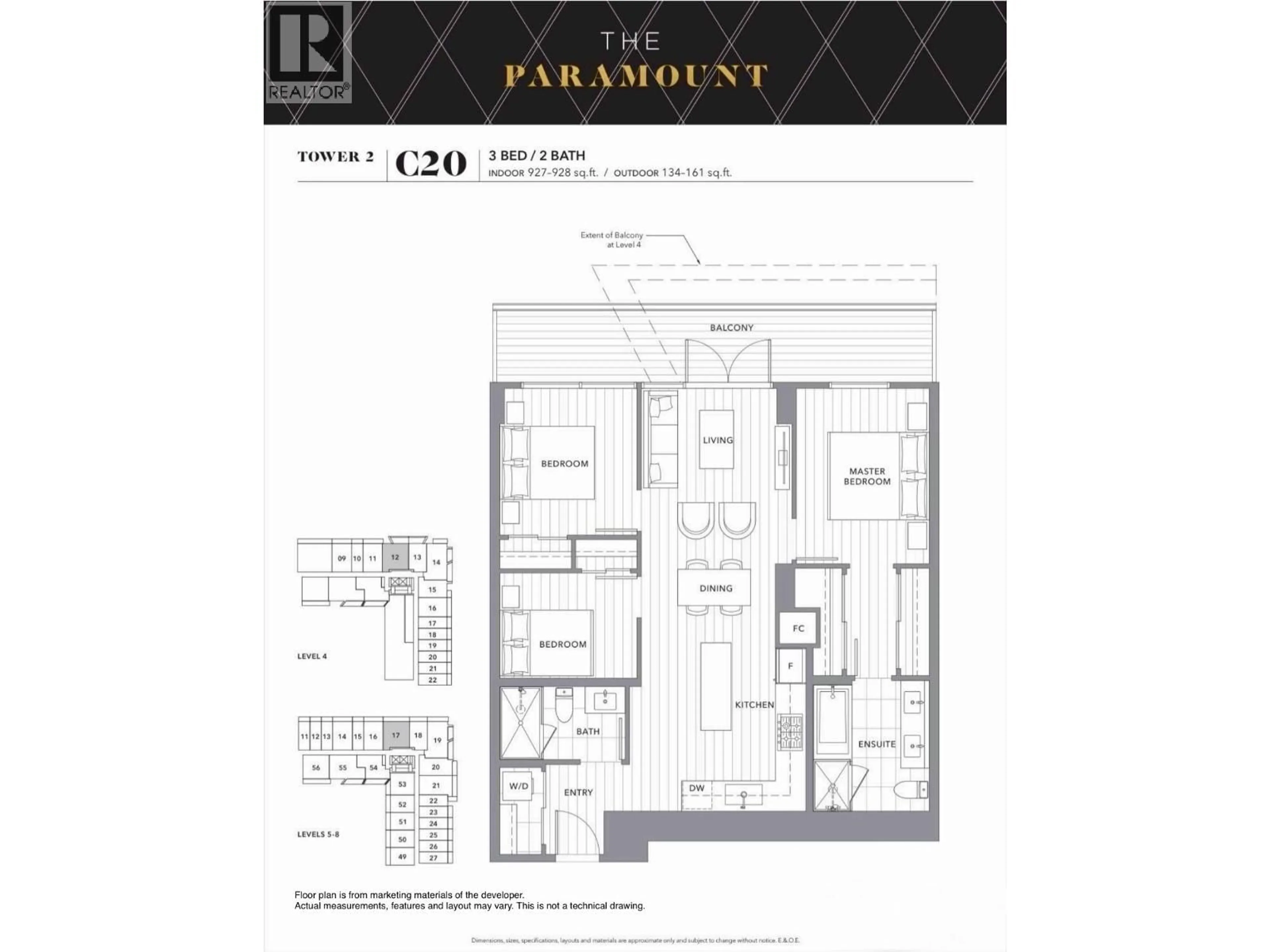 Floor plan for 617 - 6328 NO. 3 ROAD, Richmond British Columbia V6Y0L6