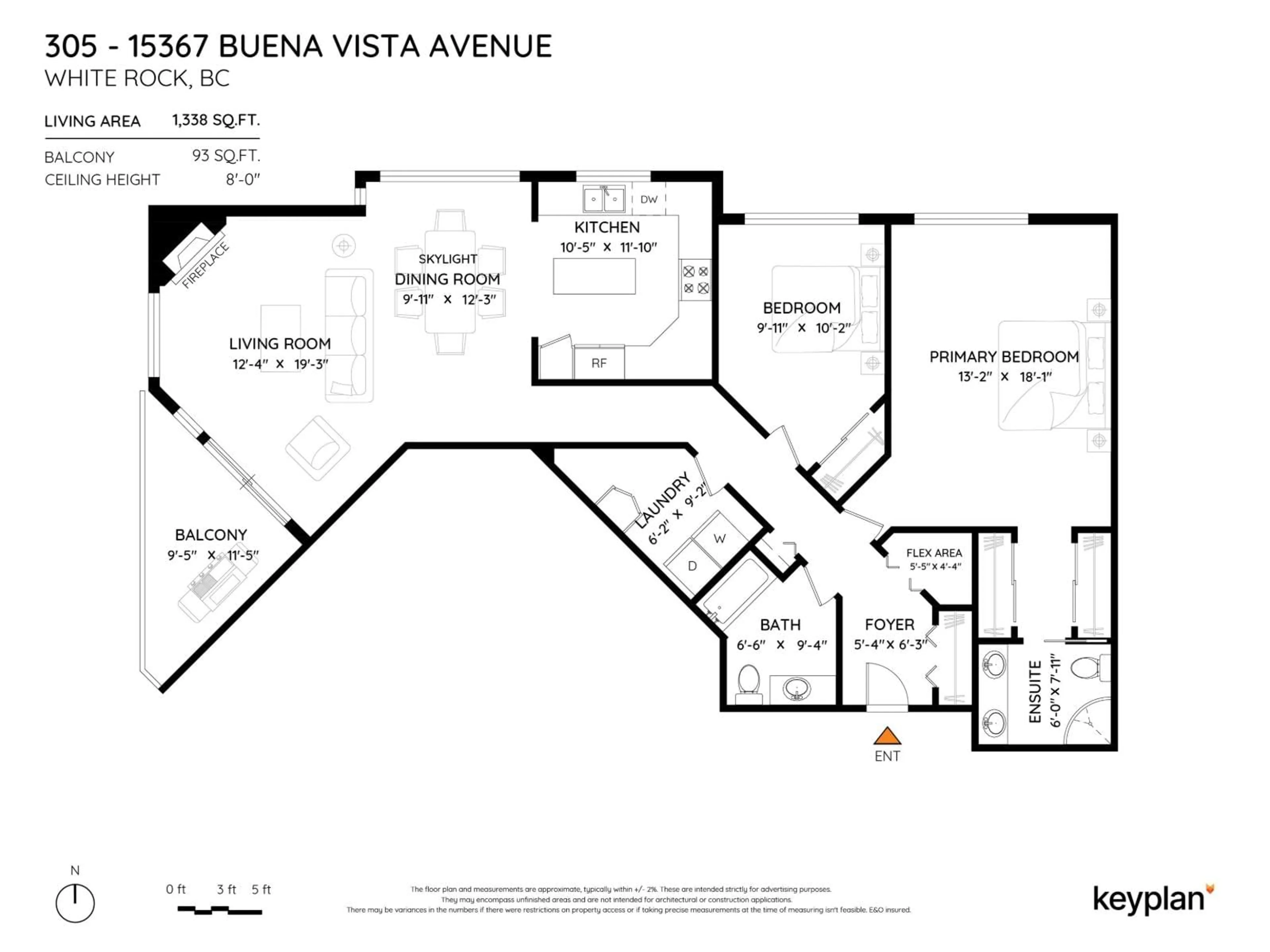 Floor plan for 305 - 15367 BUENA VISTA, White Rock British Columbia V4B1Y7