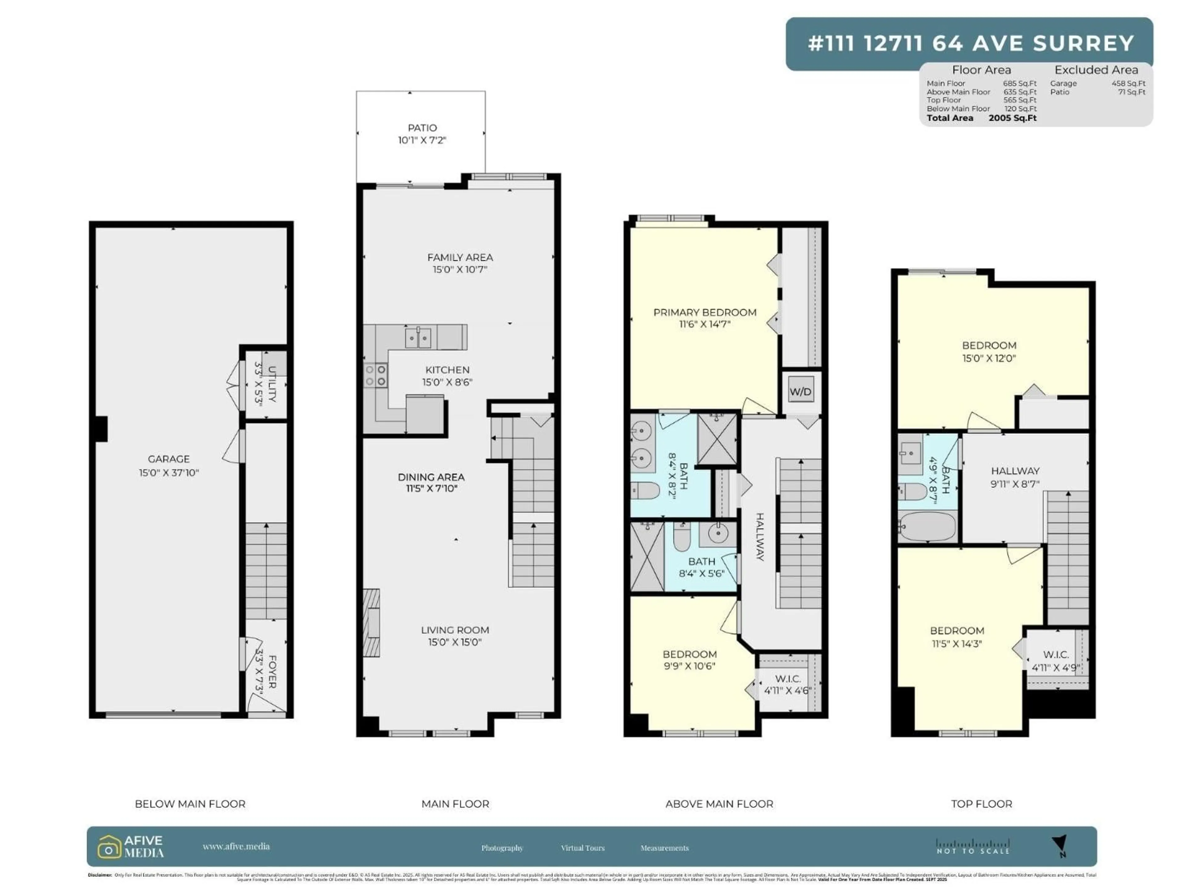 Floor plan for 111 - 12711 64, Surrey British Columbia V3W1X1