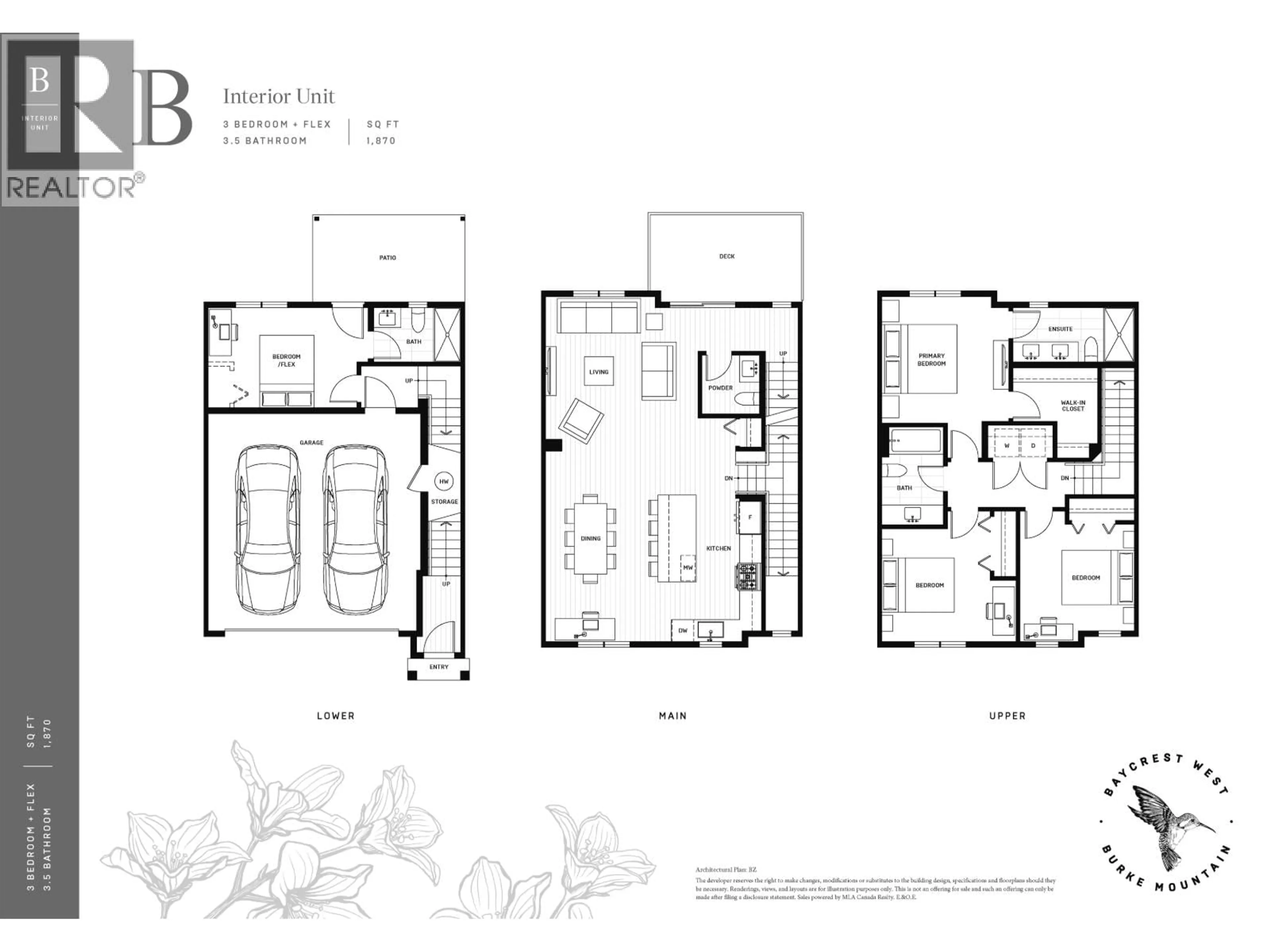 Floor plan for 112 - 3489 BAYCREST AVENUE, Coquitlam British Columbia V3B0T4