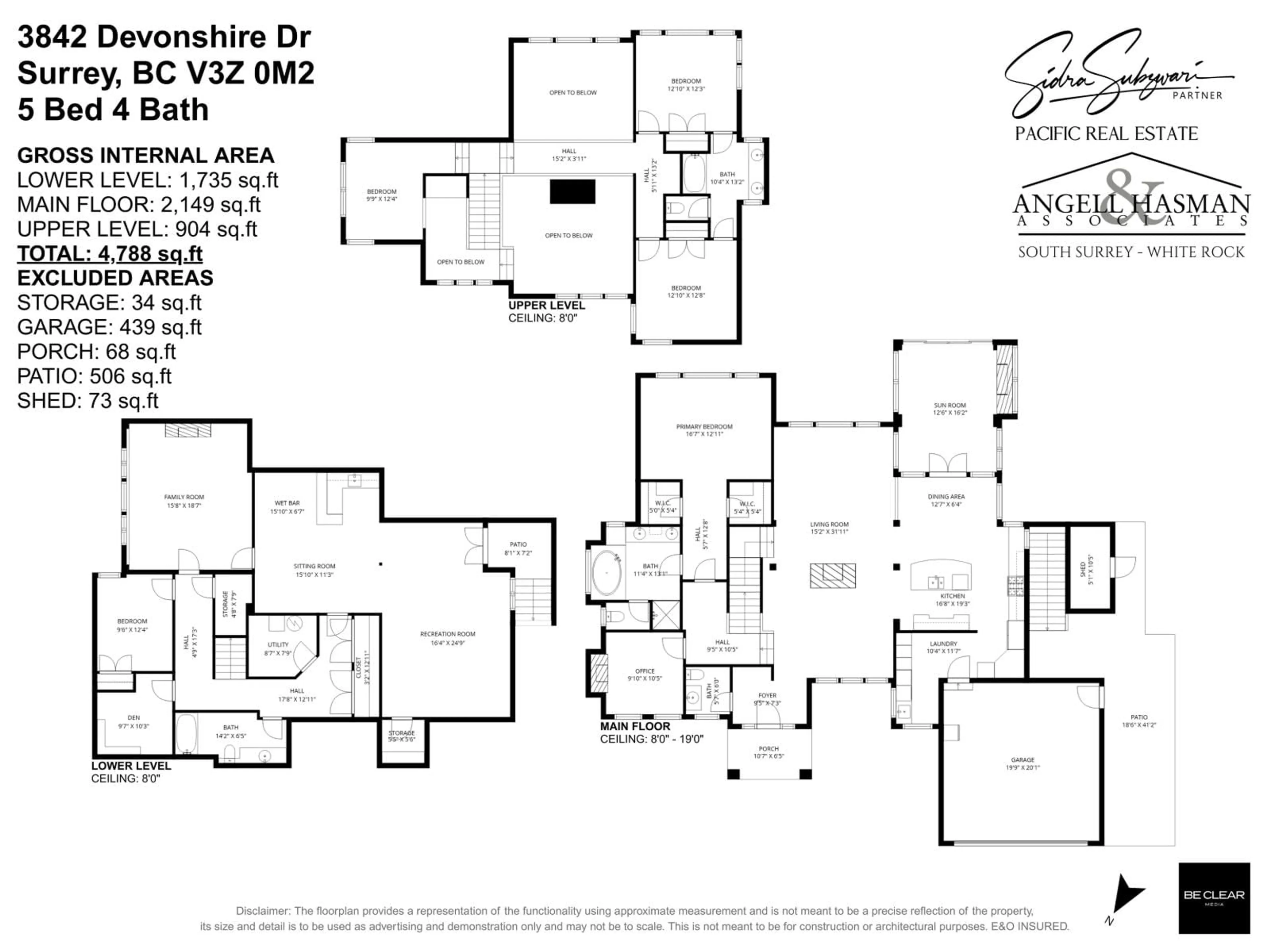 Floor plan for 3842 DEVONSHIRE, Surrey British Columbia V3Z0M2