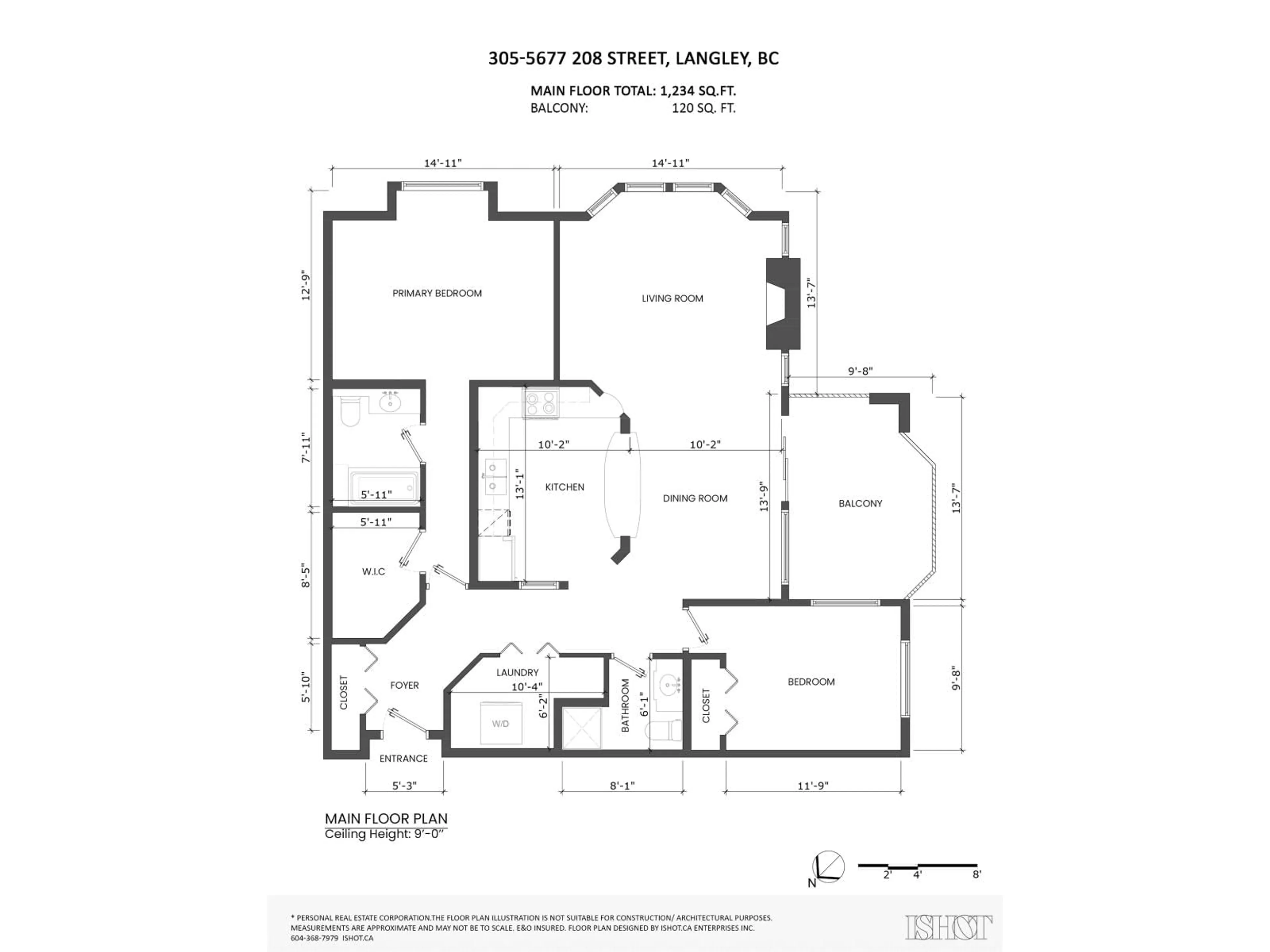 Floor plan for 305 - 5677 208, Langley British Columbia V3A8J5