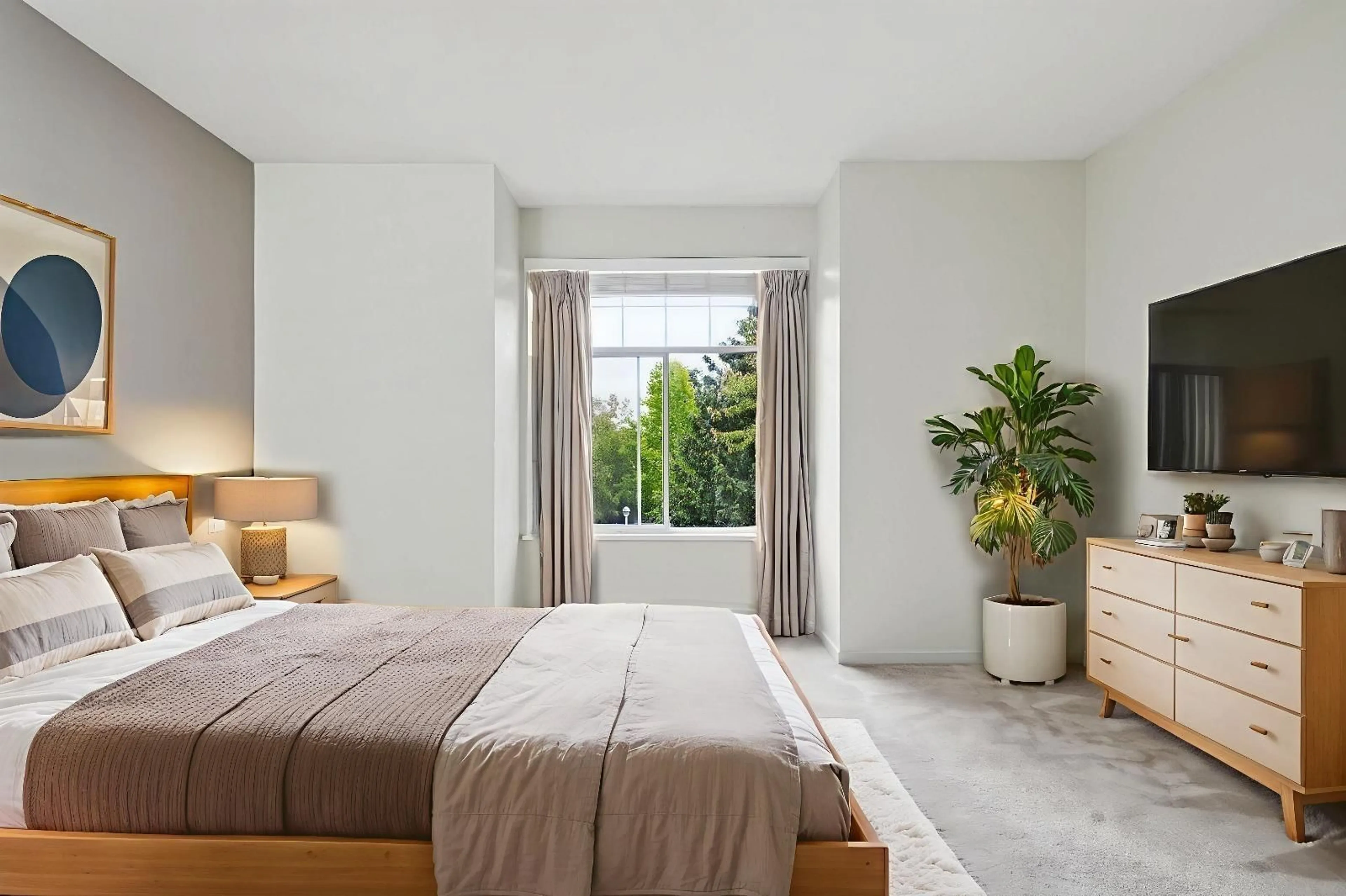 Bedroom with bed, unknown for 305 - 5677 208, Langley British Columbia V3A8J5