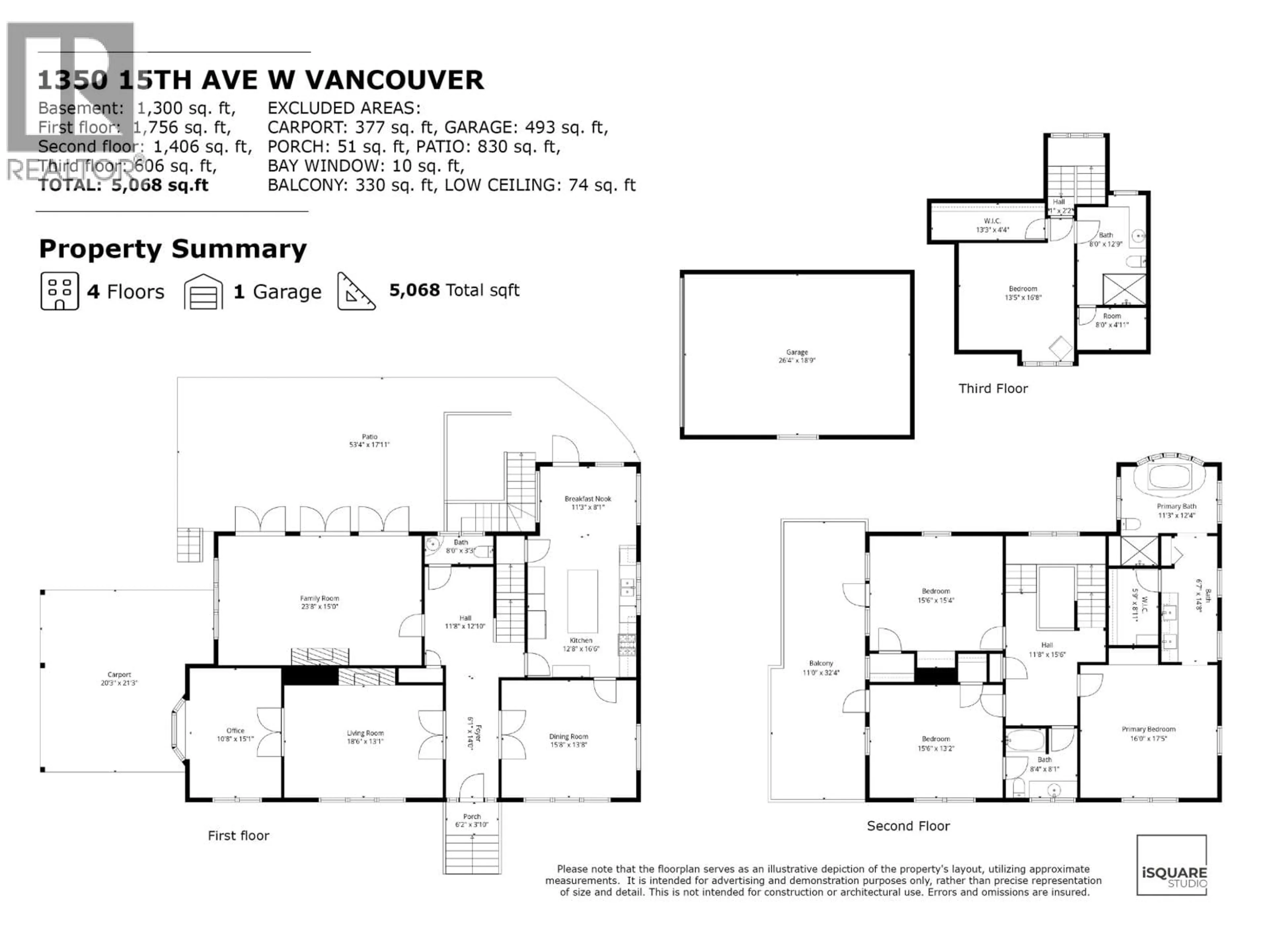 Floor plan for 1350 15TH AVENUE, Vancouver British Columbia V6H1S3