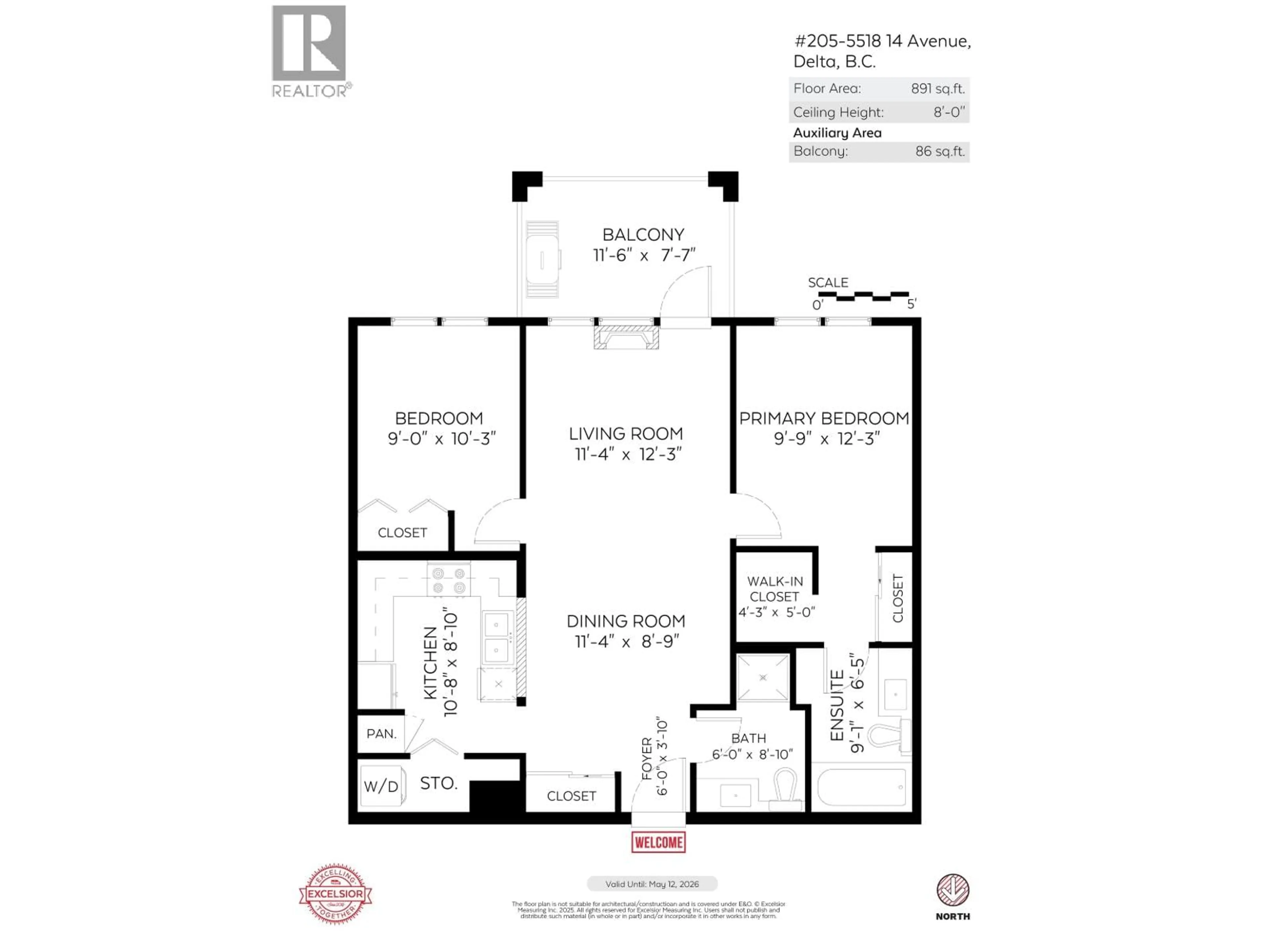 Floor plan for 205 - 5518 14TH AVENUE AVENUE, Delta British Columbia V4M4E0