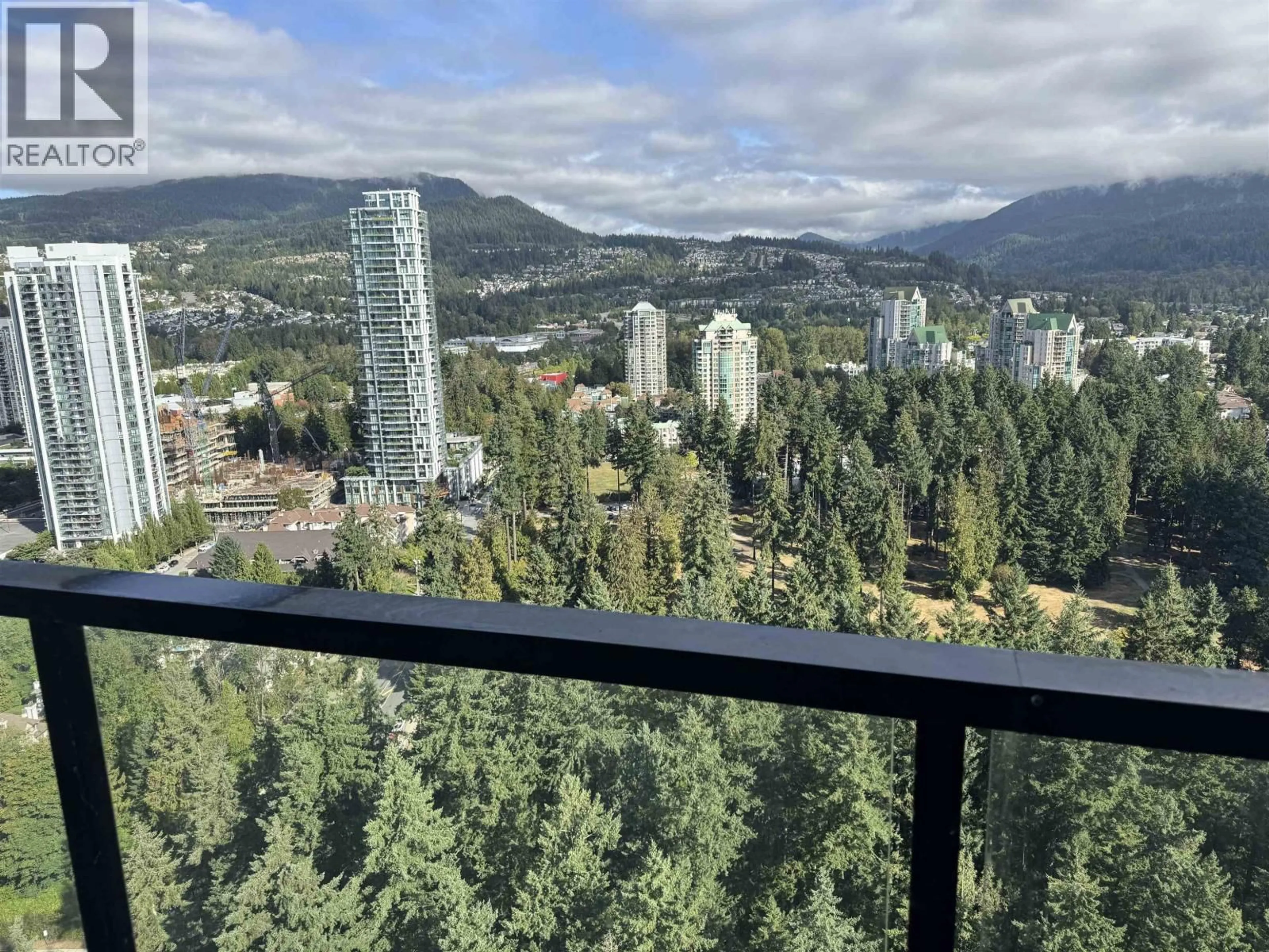 Balcony in the apartment, city buildings view from balcony for 3707 - 3080 LINCOLN AVENUE, Coquitlam British Columbia V3B0L9