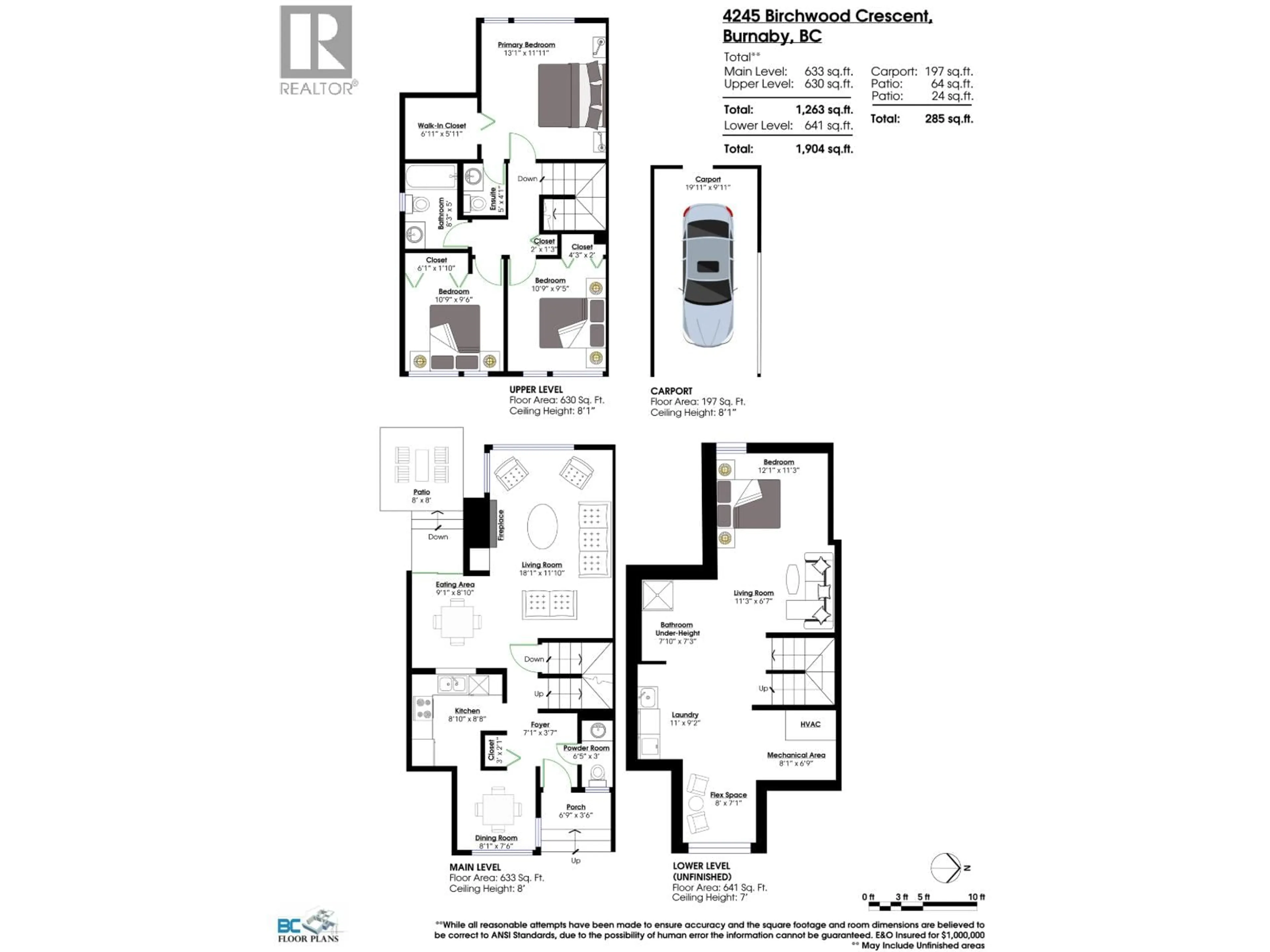 Floor plan for 4245 BIRCHWOOD CRESCENT, Burnaby British Columbia V5G4E6