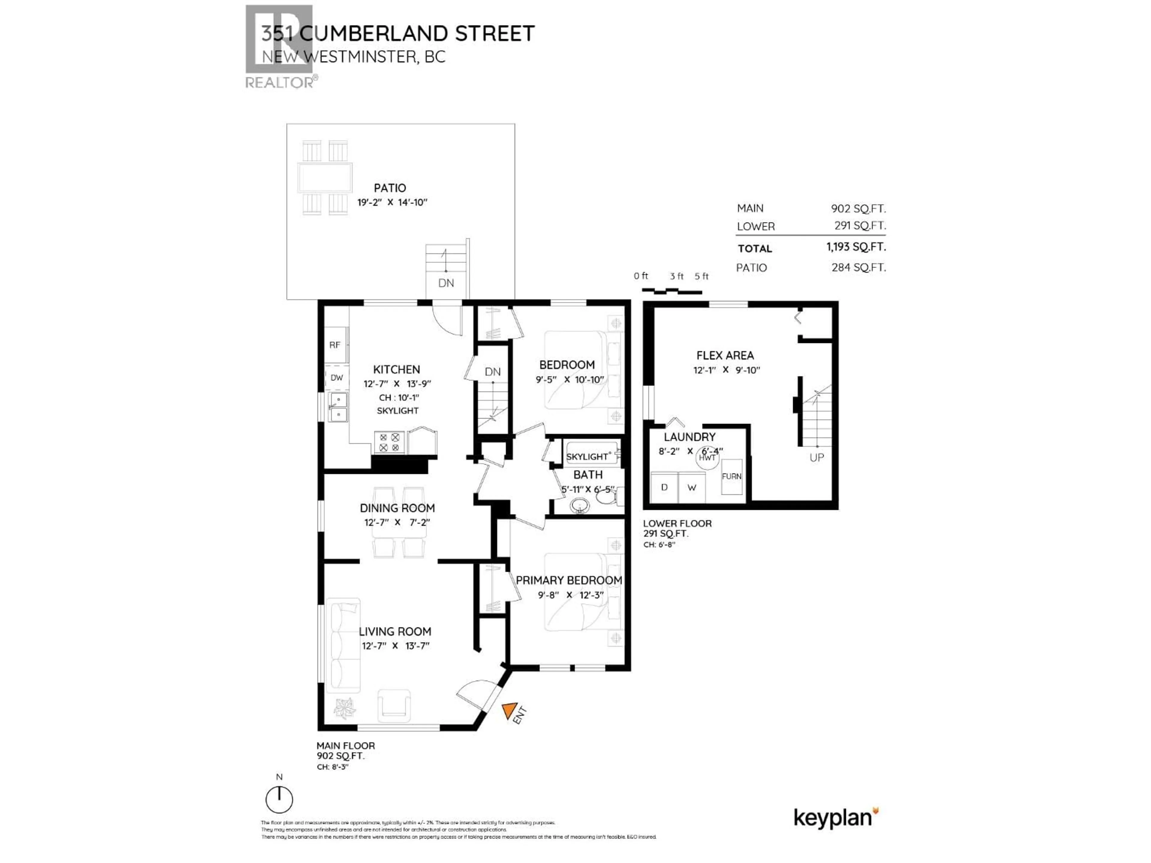 Floor plan for 349-351 CUMBERLAND STREET, New Westminster British Columbia V3L3G4