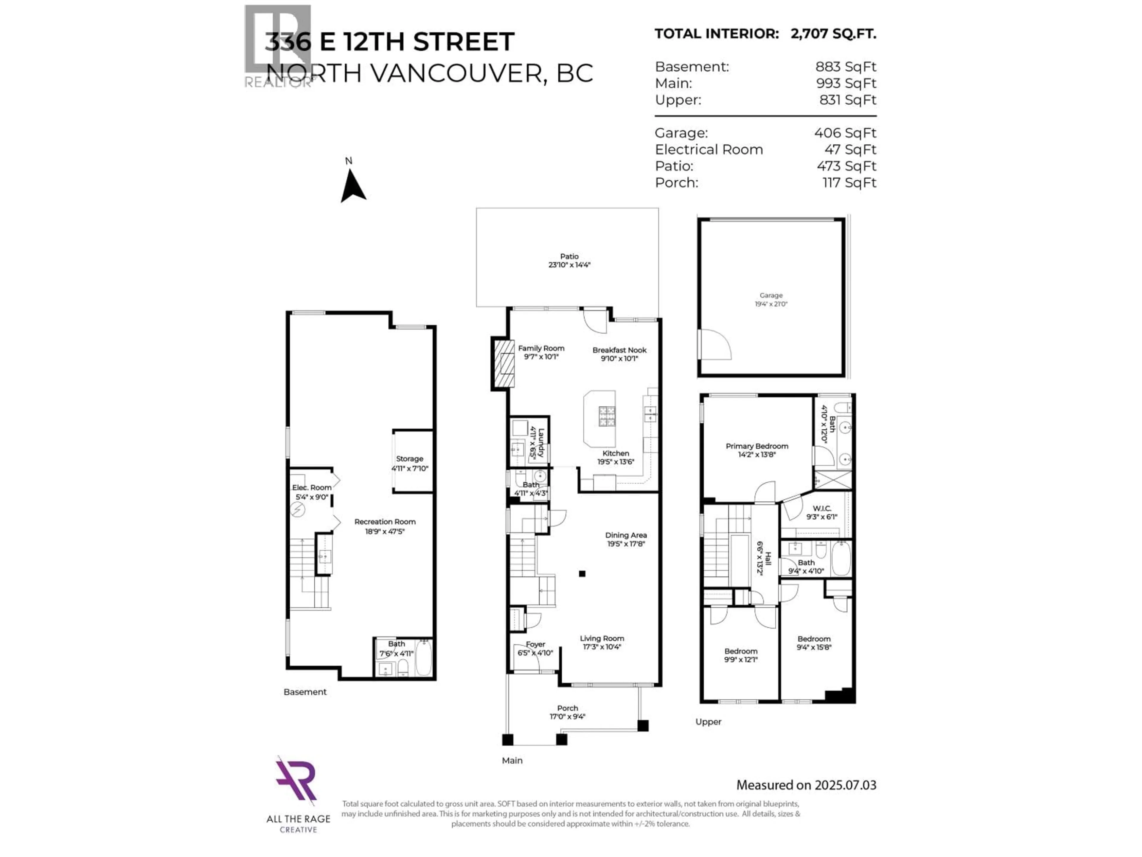Floor plan for 336 12TH STREET, North Vancouver British Columbia V7L2J9