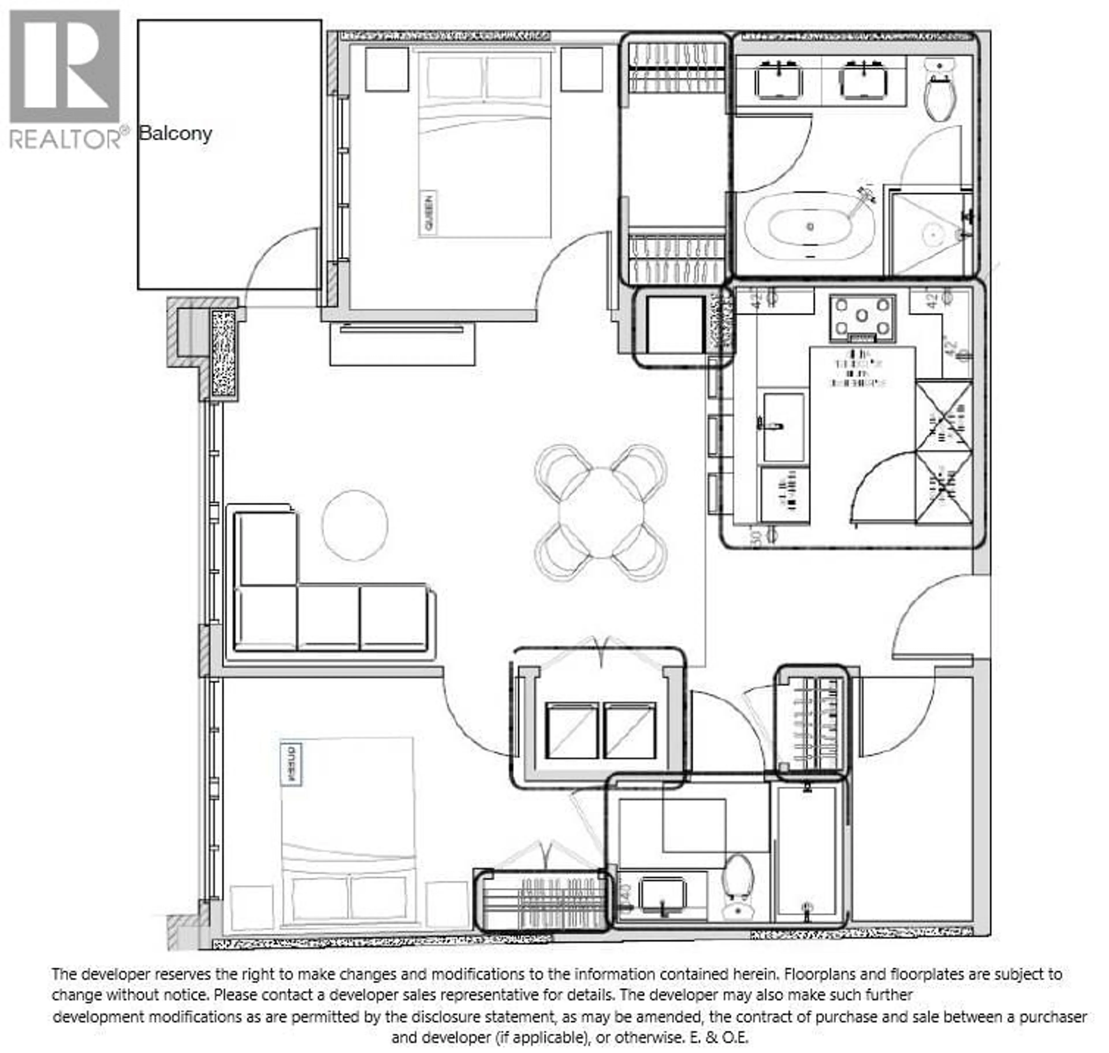Floor plan for 207 - 2096 47TH AVENUE, Vancouver British Columbia V6M0E5
