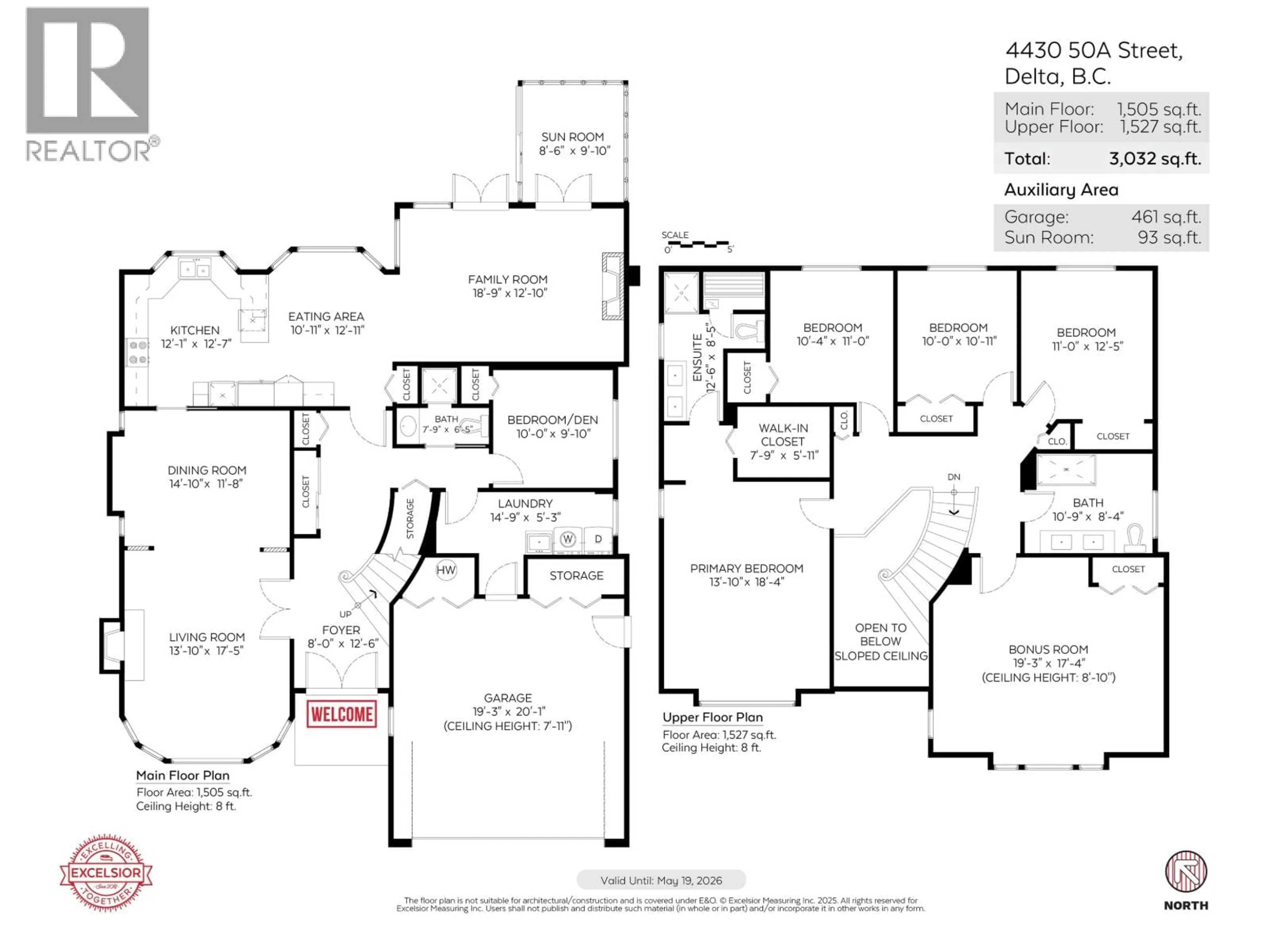 Floor plan for 4430 50A STREET, Delta British Columbia V4K4M1