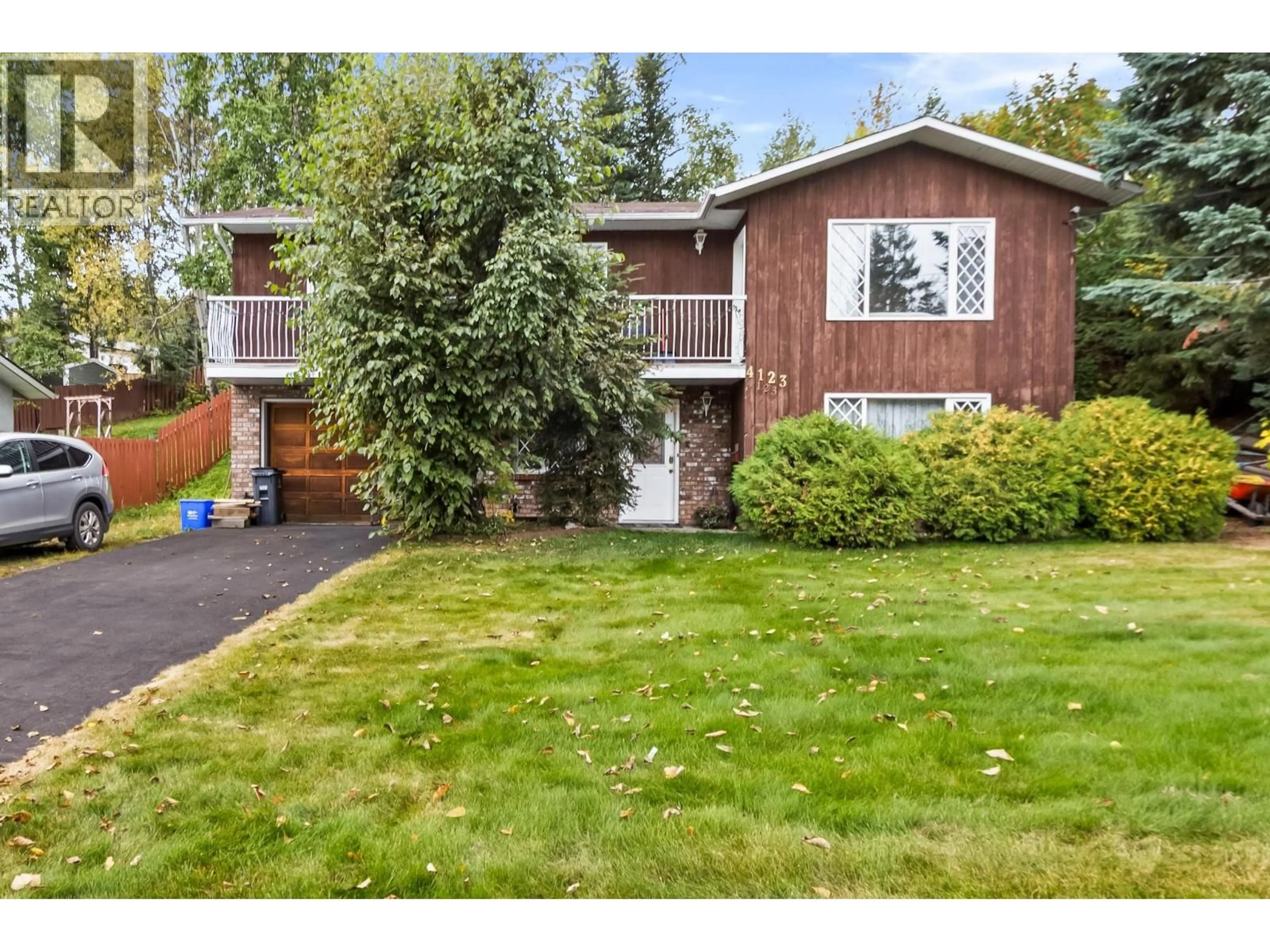 Home with vinyl exterior material, street for 4123 HIGHLAND DRIVE, Prince George British Columbia V2K2C4