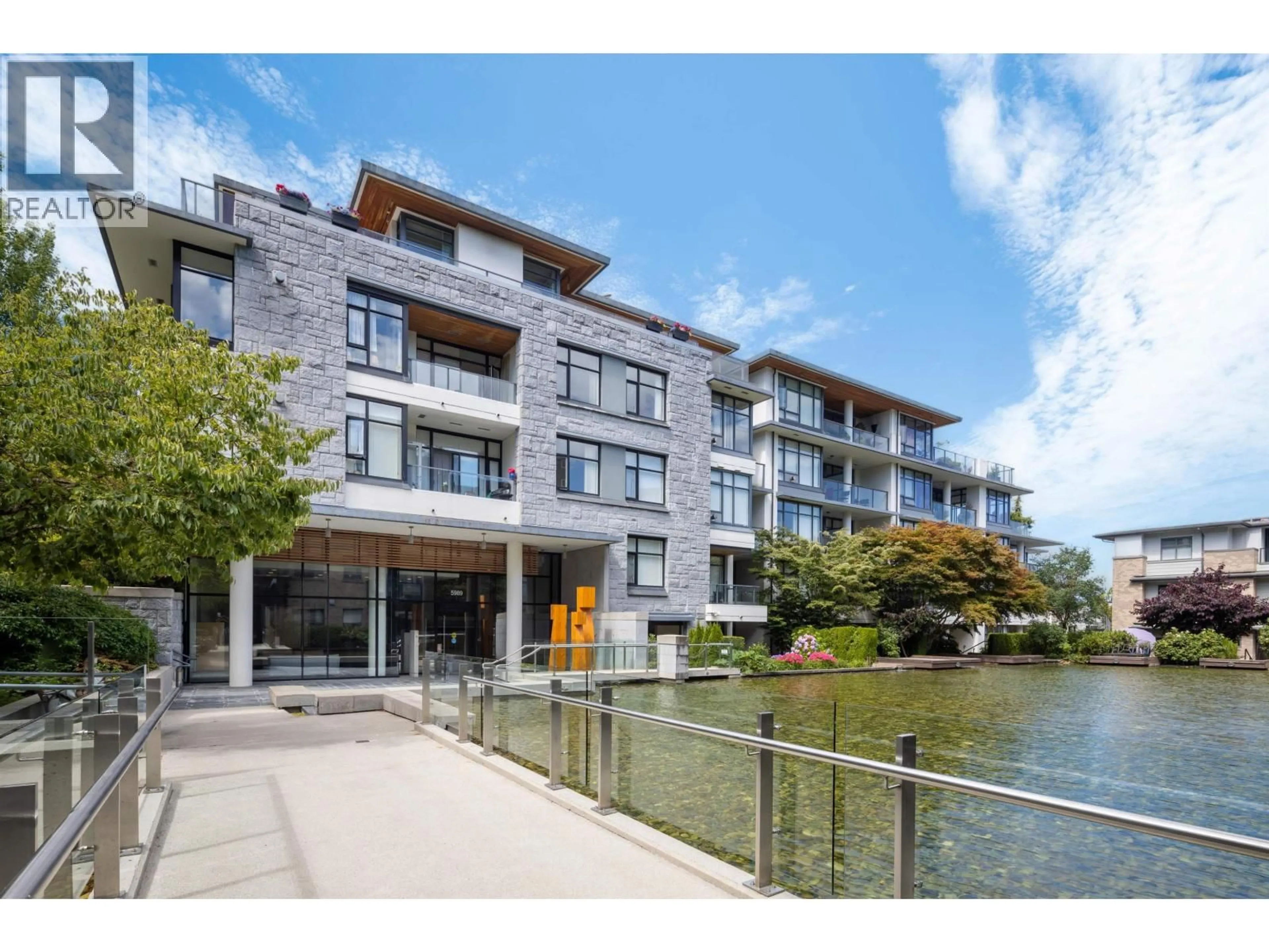 A pic from outside/outdoor area/front of a property/back of a property/a pic from drone, water/lake/river/ocean view for 406 - 5989 IONA DRIVE, Vancouver British Columbia V6T2L7