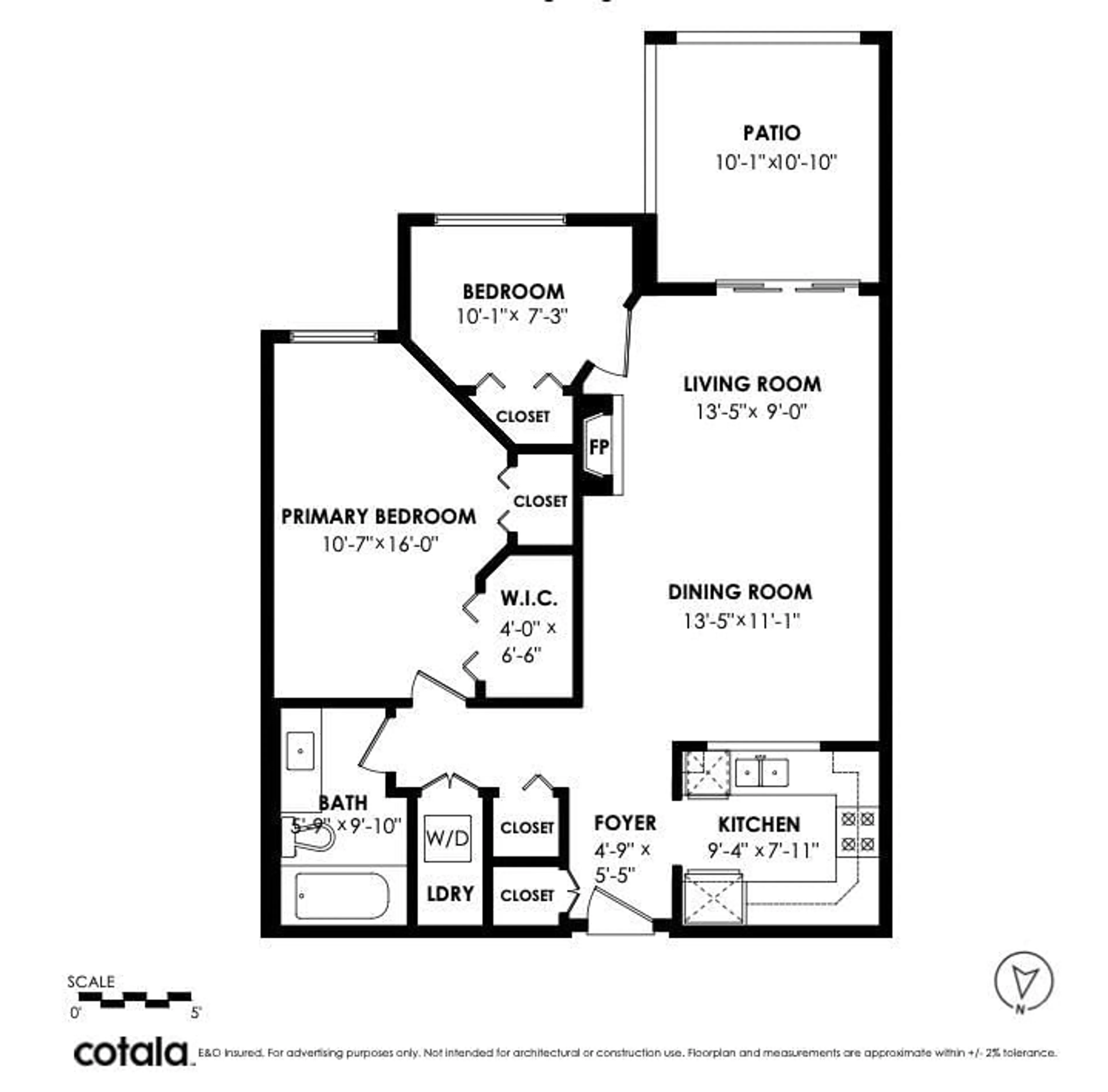 Floor plan for 102 - 20448 PARK, Langley British Columbia V3A4N8