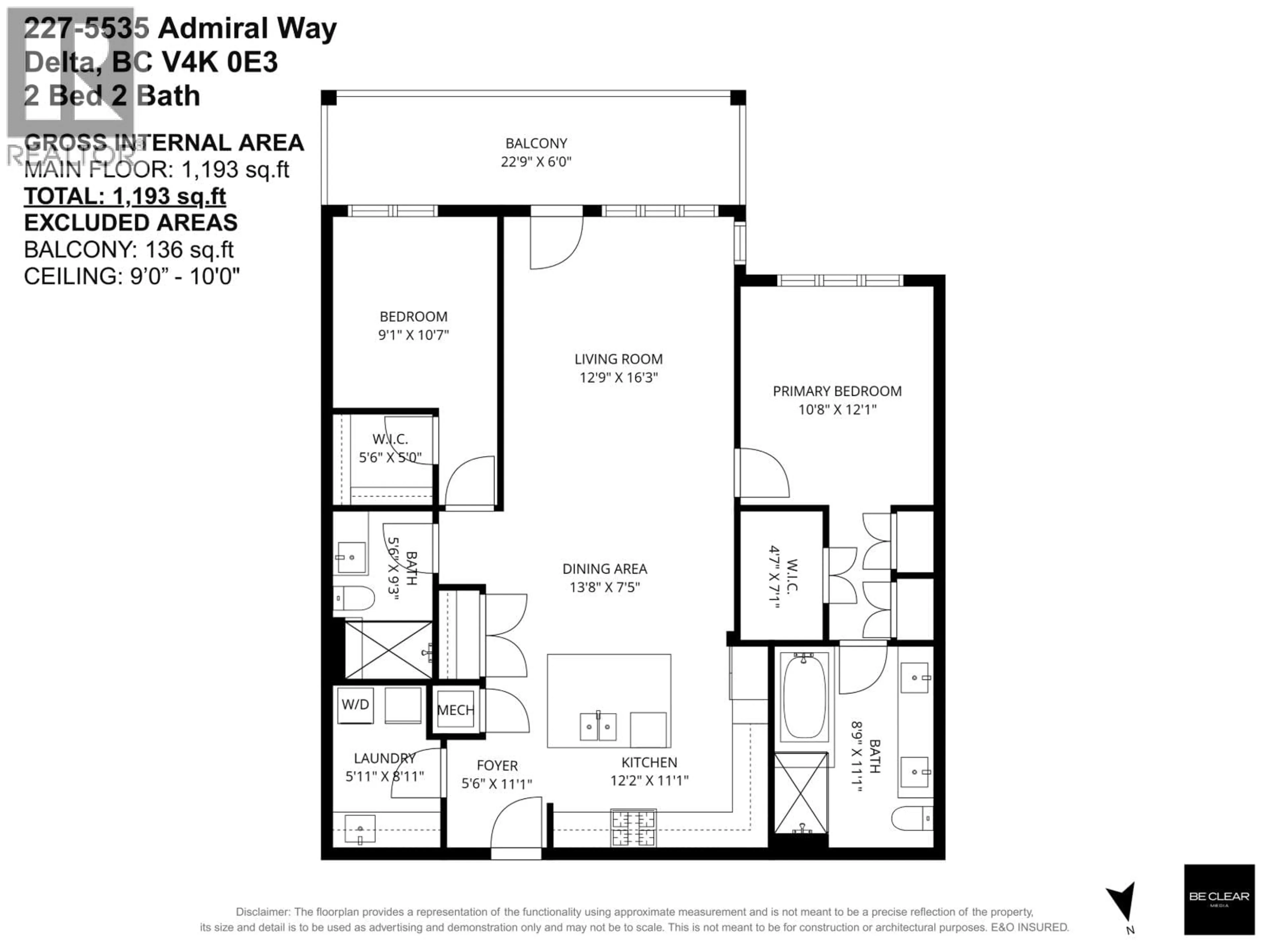 Floor plan for 227 - 5535 ADMIRAL WAY, Delta British Columbia V4K0E3