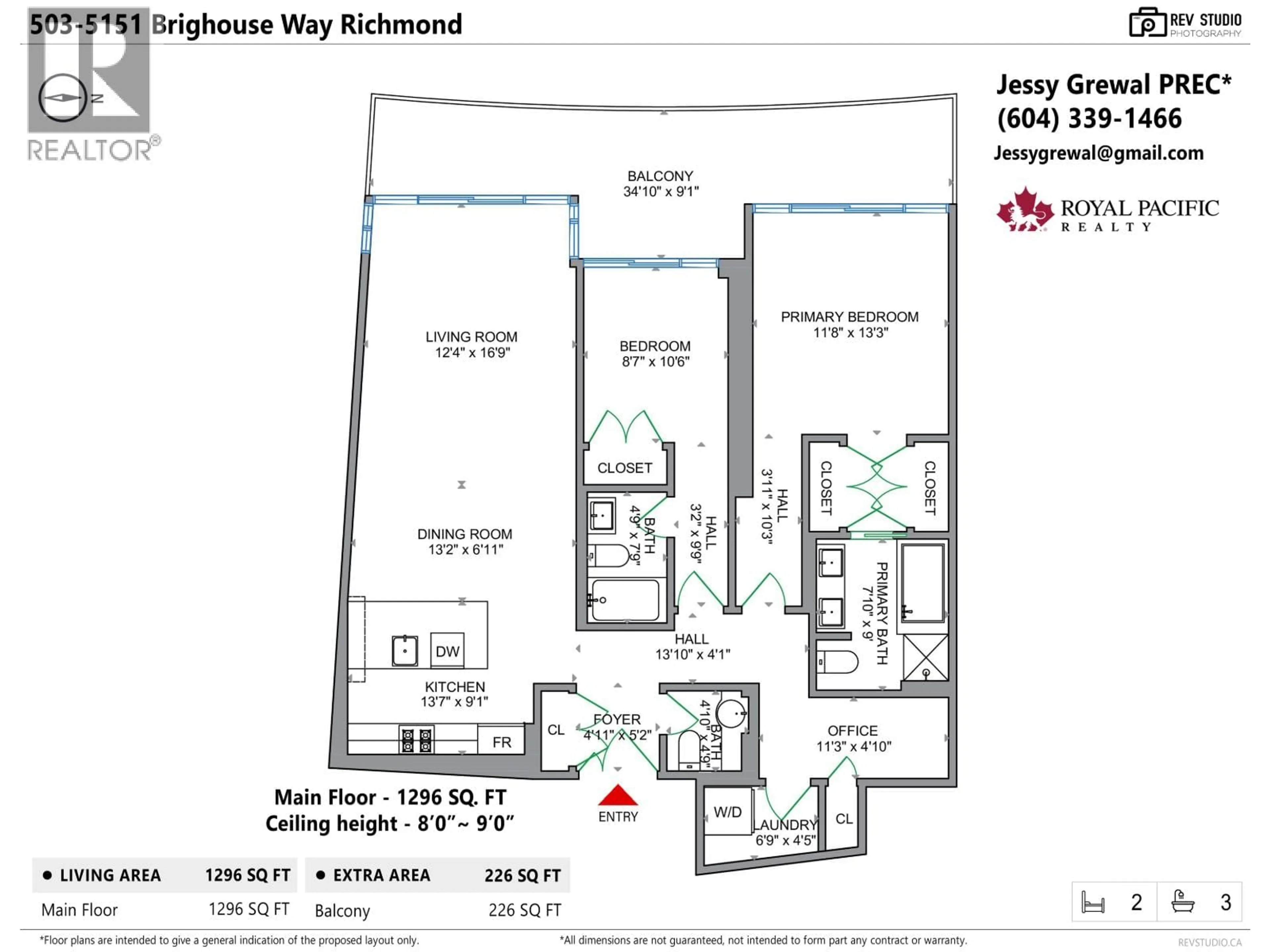 Floor plan for 503 - 5151 BRIGHOUSE WAY, Richmond British Columbia V7C0A6