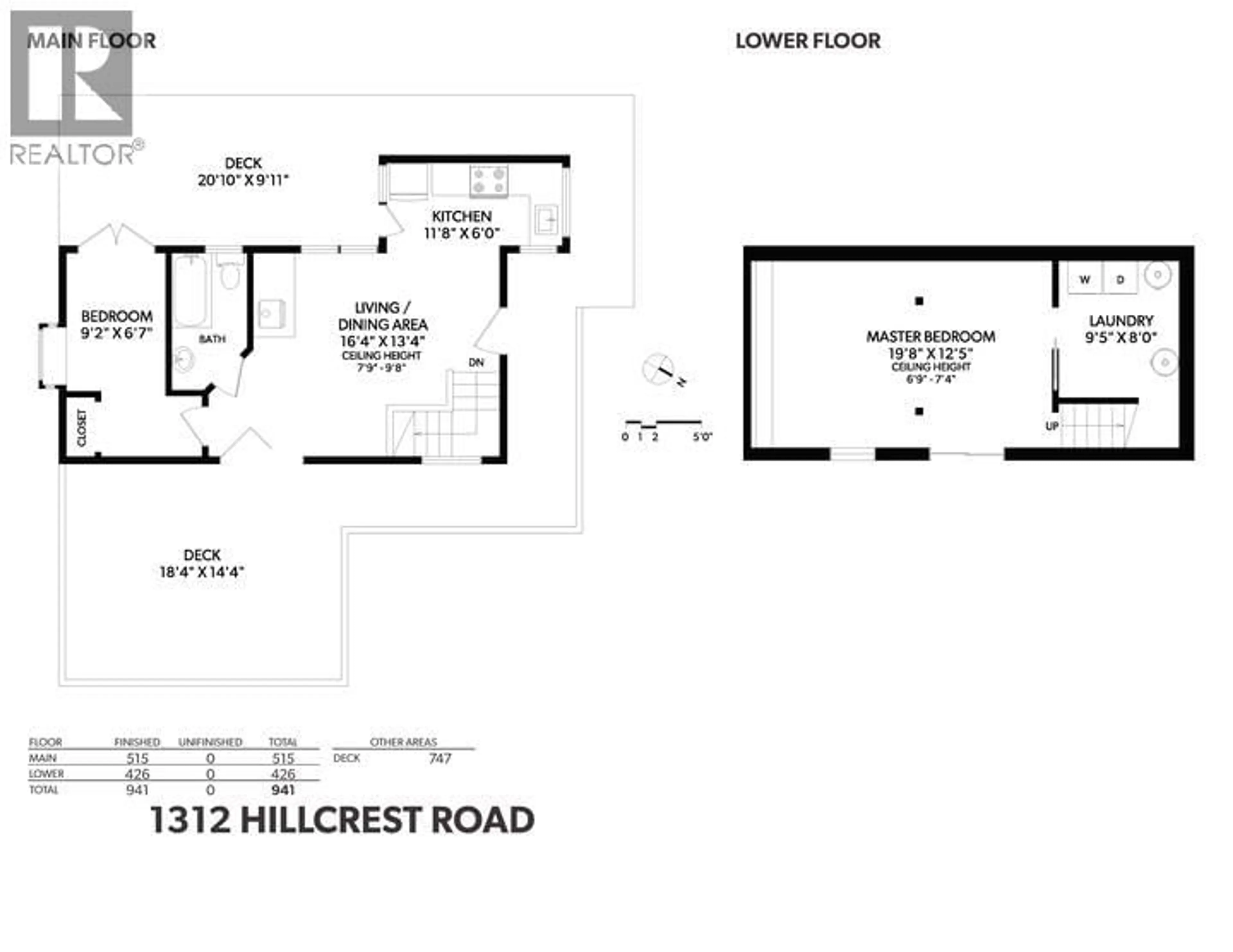 Floor plan for 1312 HILLCREST ROAD, Bowen Island British Columbia V0N1G1