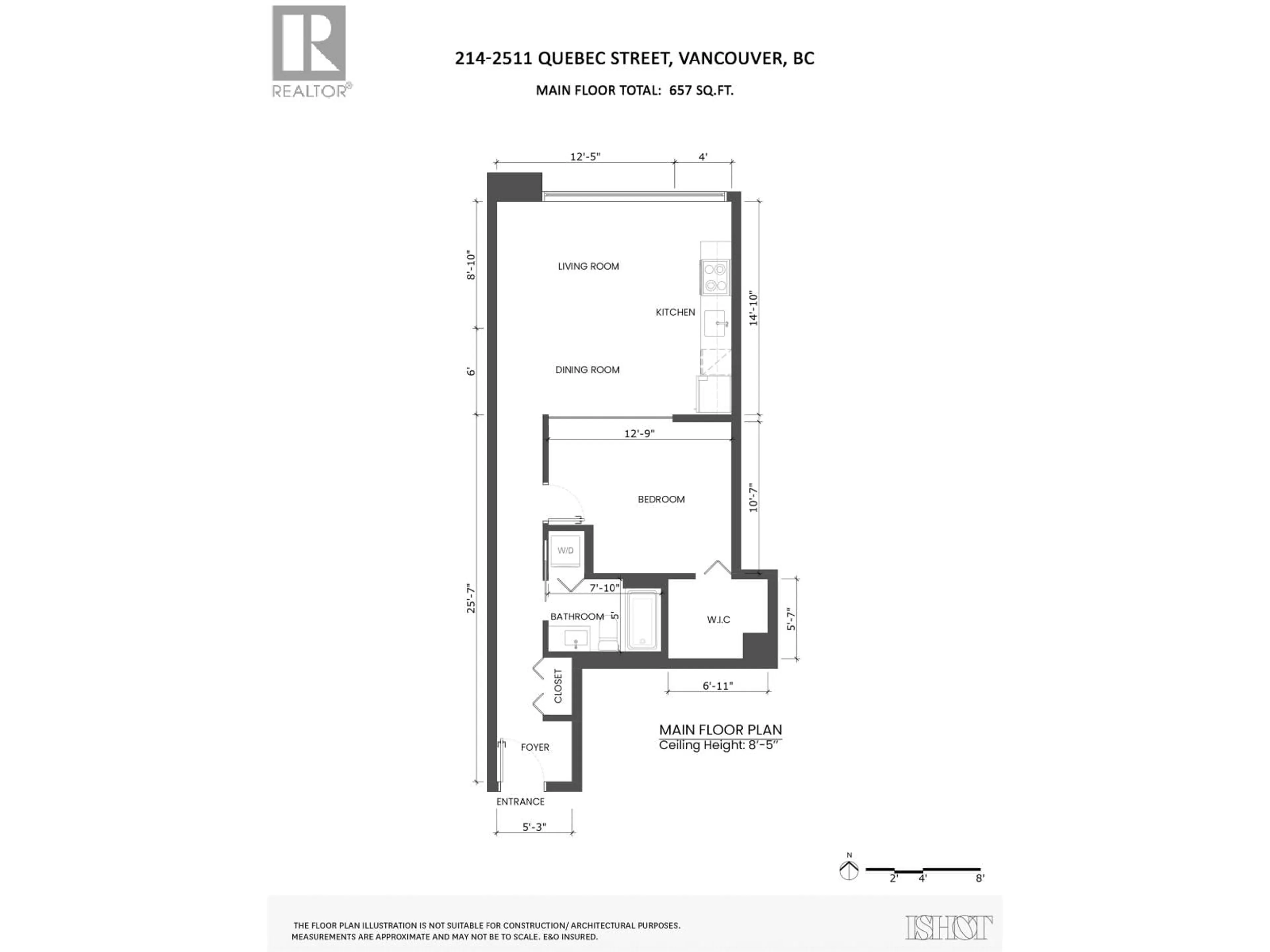 Floor plan for 213 - 2511 QUEBEC STREET, Vancouver British Columbia V5T0B6