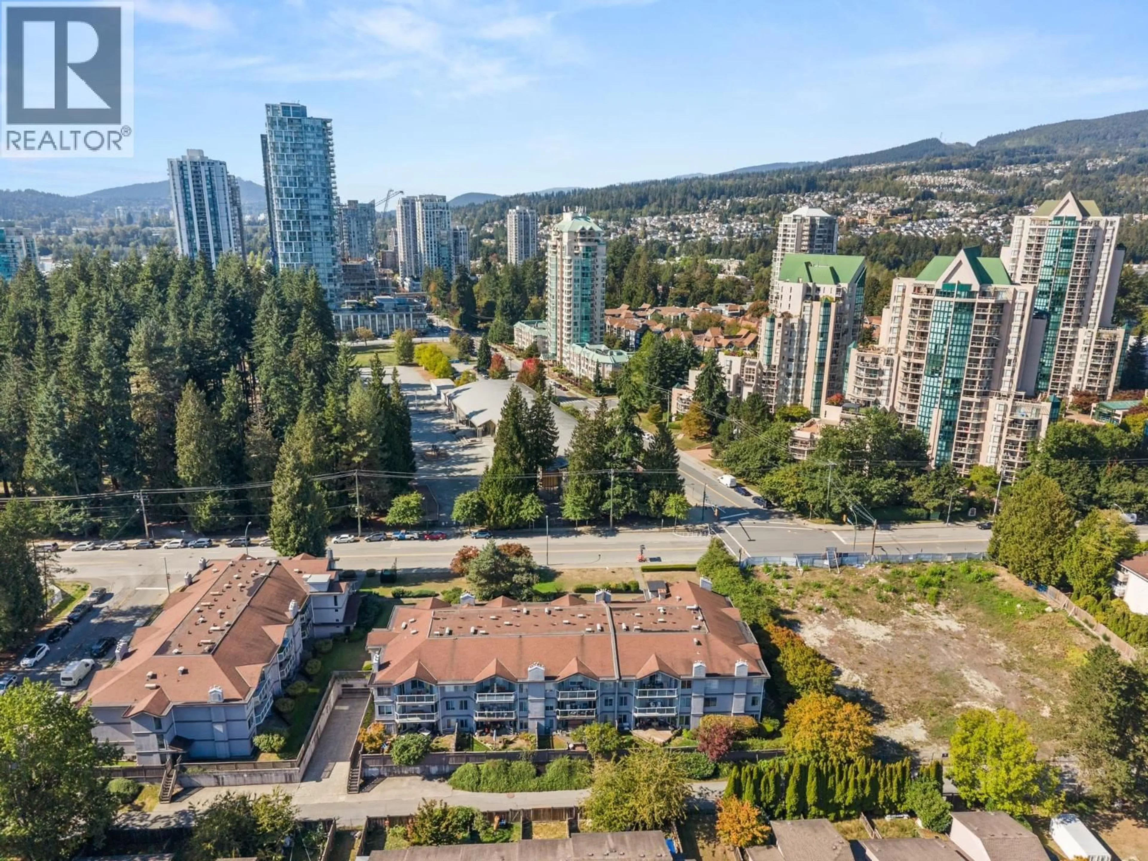 A pic from outside/outdoor area/front of a property/back of a property/a pic from drone, city buildings view from balcony for 207 - 1171 PIPELINE ROAD, Coquitlam British Columbia V3B4R9