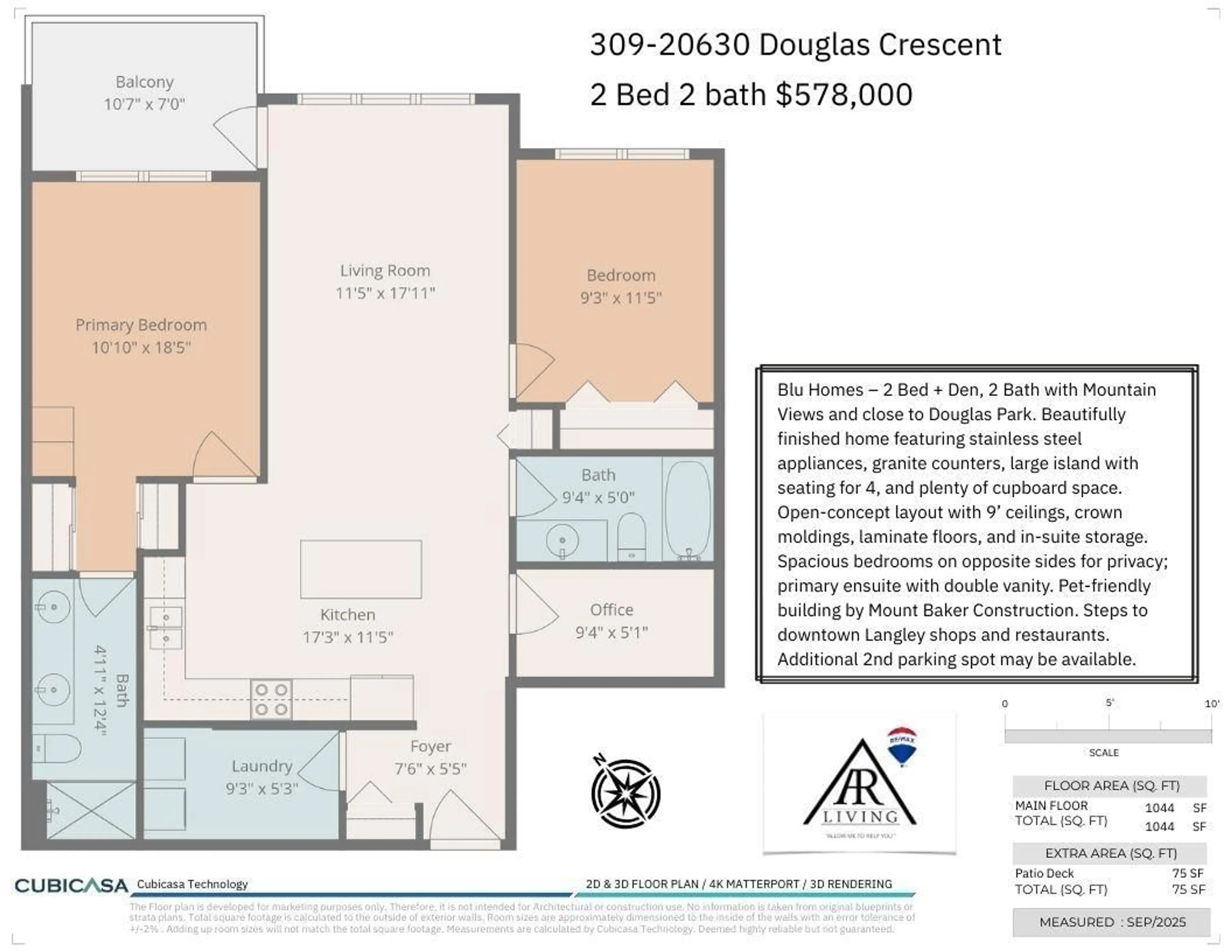 Floor plan for 309 - 20630 DOUGLAS, Langley British Columbia V3A4B8