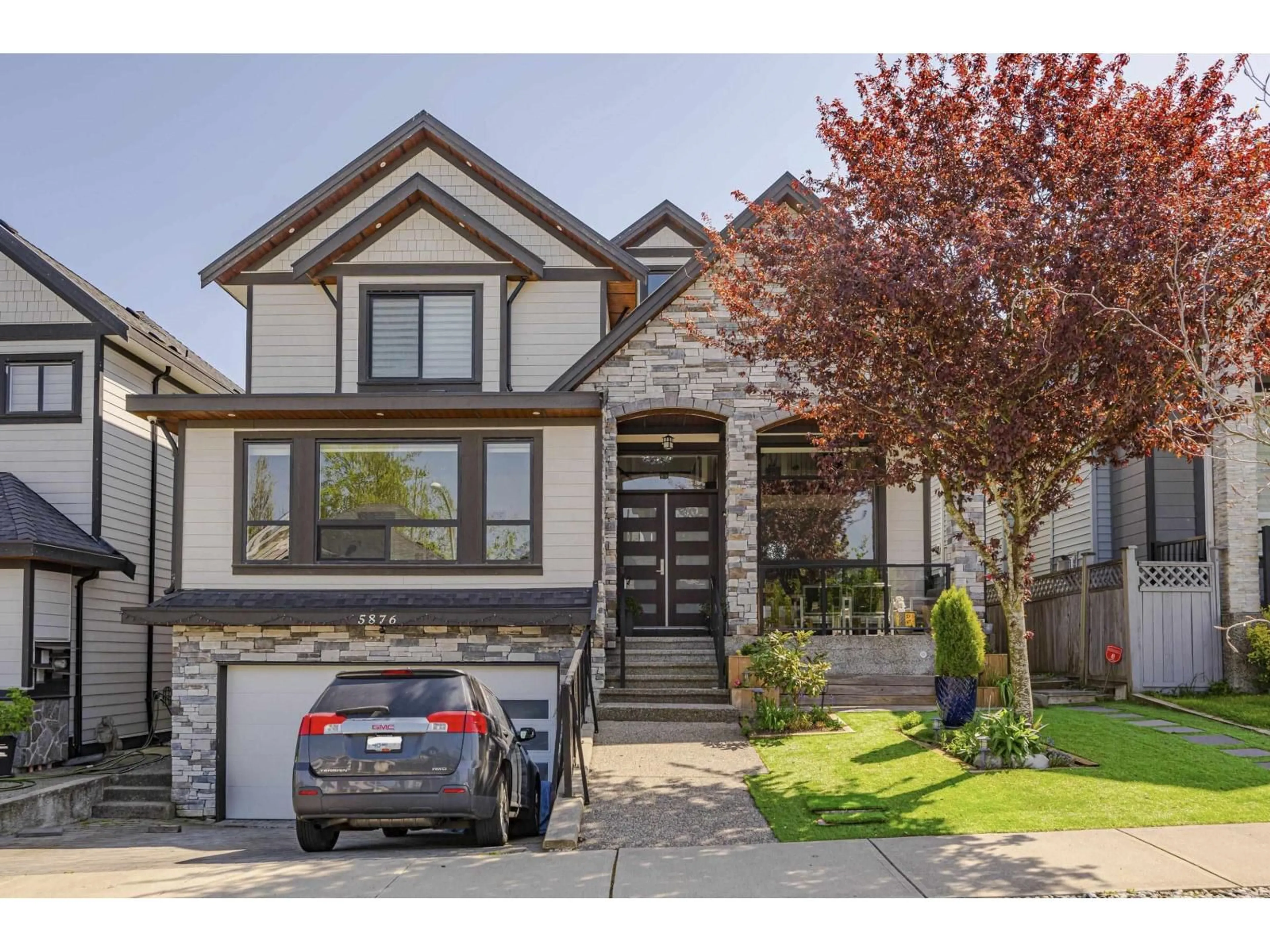 Home with brick exterior material, street for 5876 139A, Surrey British Columbia V3X0G7