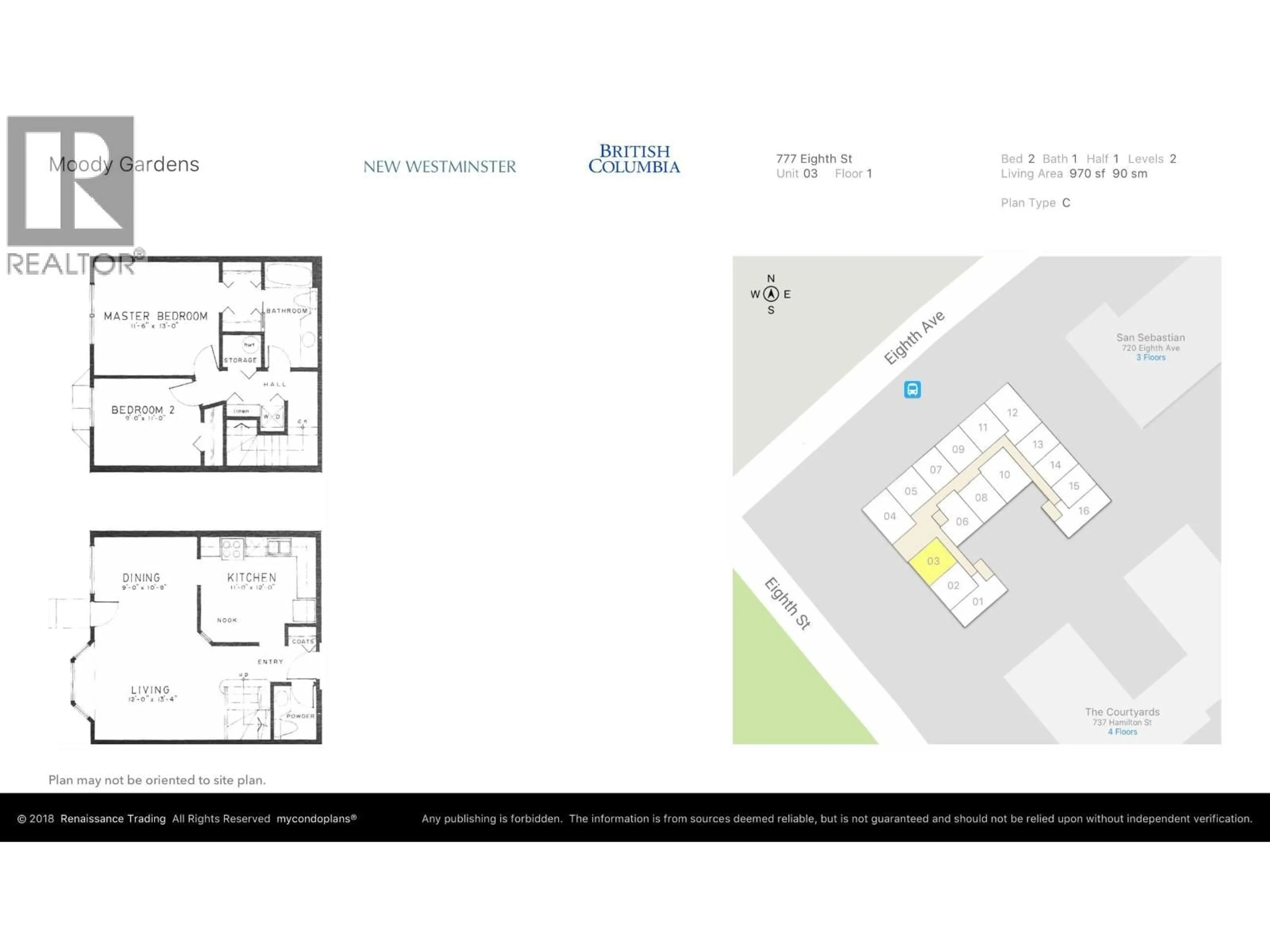 Floor plan for 103 - 777 EIGHTH STREET, New Westminster British Columbia V3N3S7