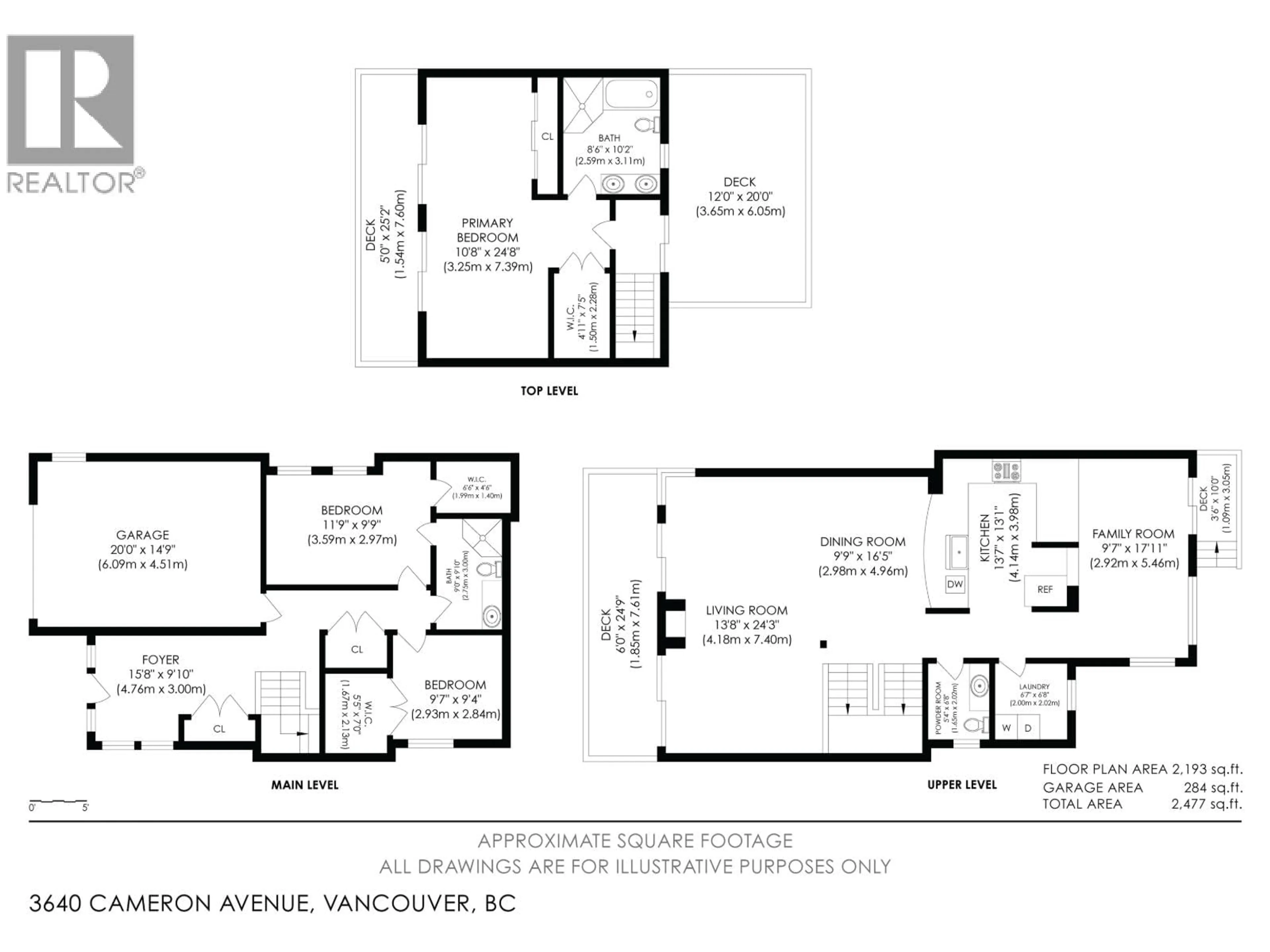 Floor plan for 3640 CAMERON AVENUE, Vancouver British Columbia V6R1A2