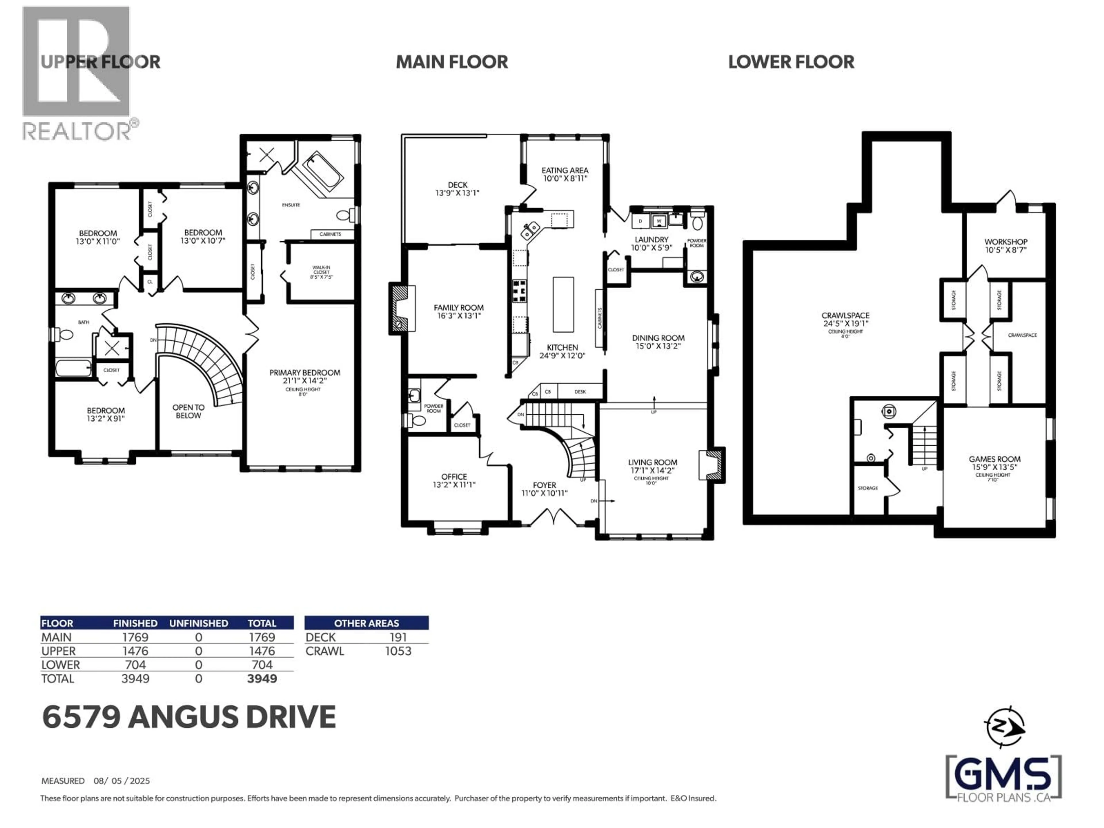 Floor plan for 6579 ANGUS DRIVE, Vancouver British Columbia V6P5J1