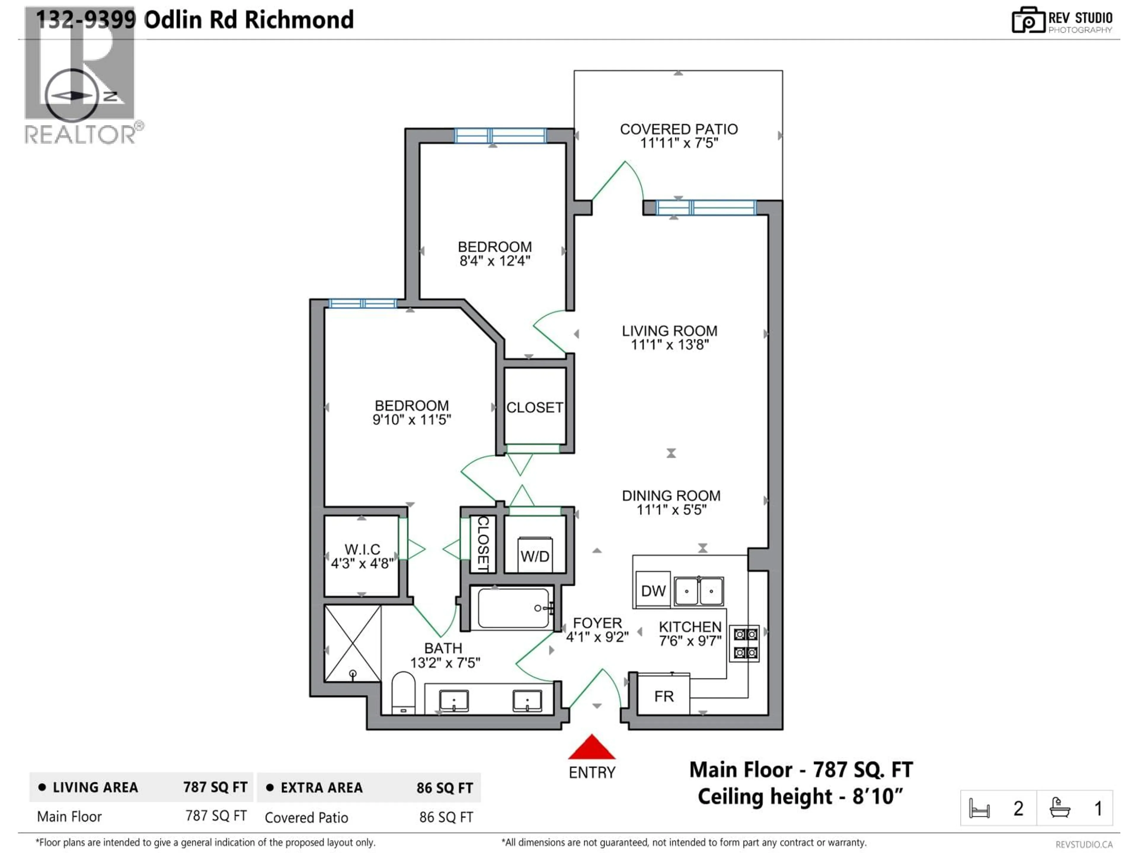 Floor plan for 132 - 9399 ODLIN ROAD, Richmond British Columbia V6X0J6