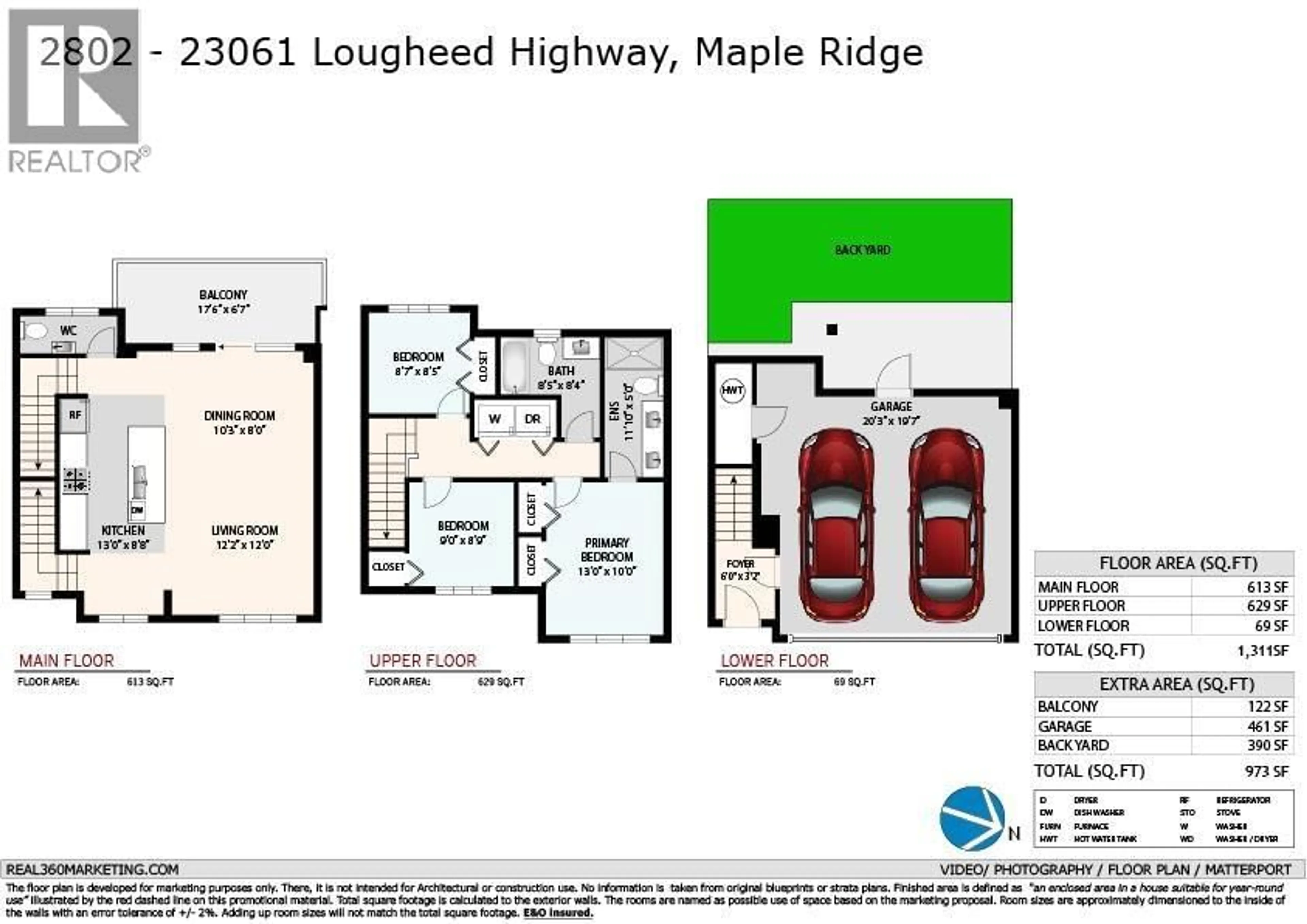 Floor plan for 2802 - 23061 LOUGHEED HIGHWAY, Maple Ridge British Columbia V2X4L3