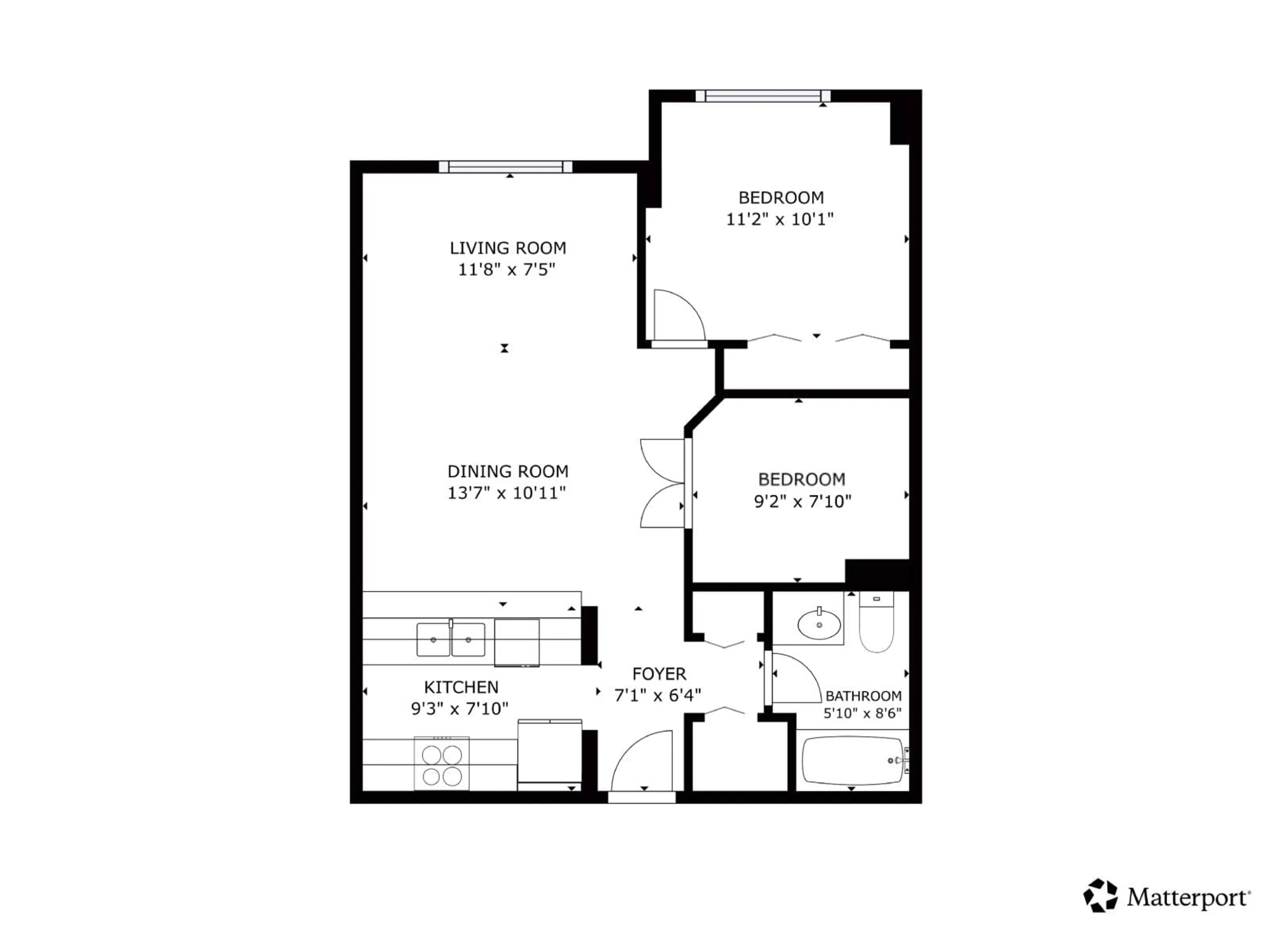 Floor plan for 304 - 10523 UNIVERSITY, Surrey British Columbia V3T5T8