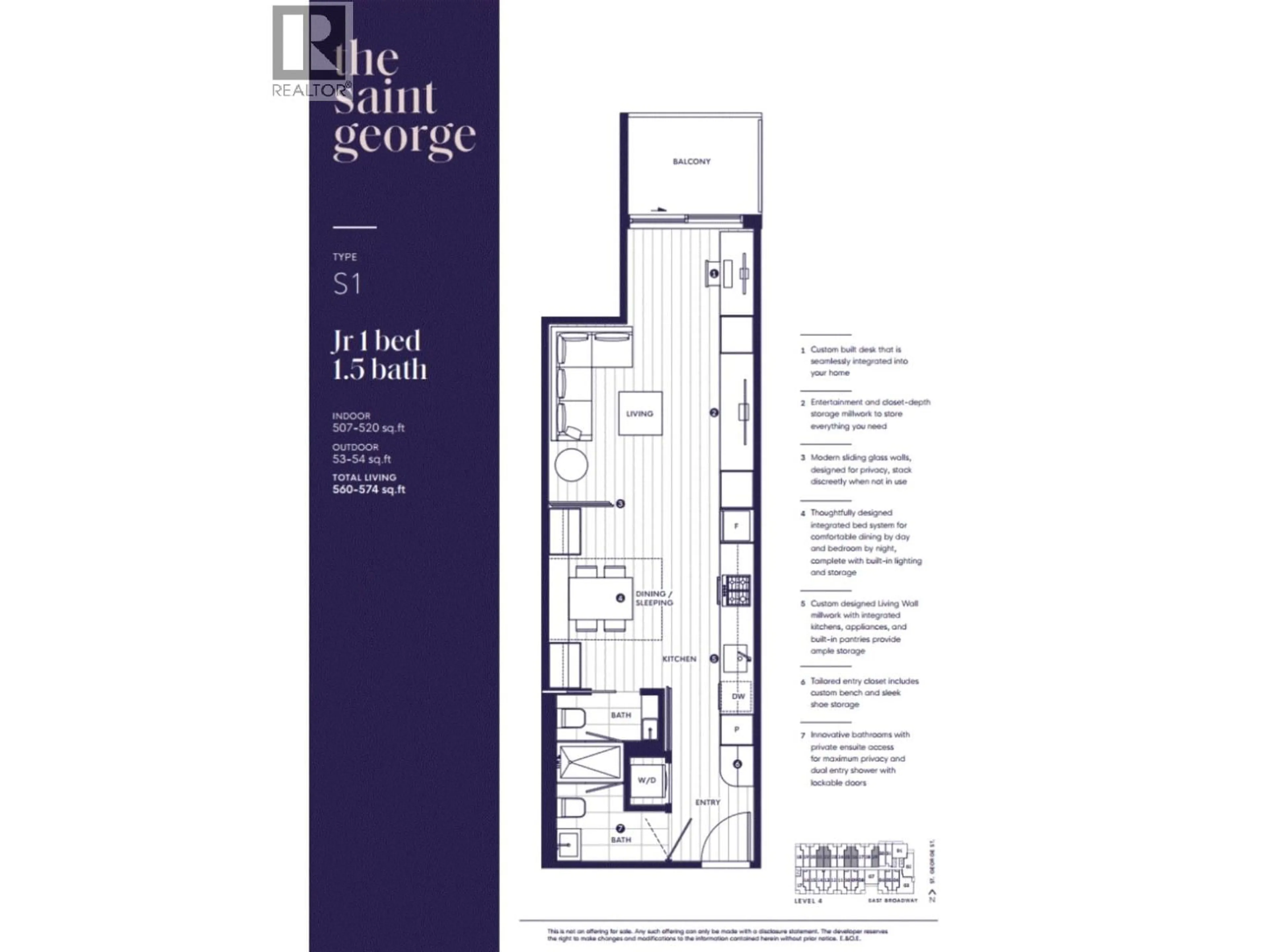 Floor plan for 426 - 471 BROADWAY, Vancouver British Columbia V5T1W9