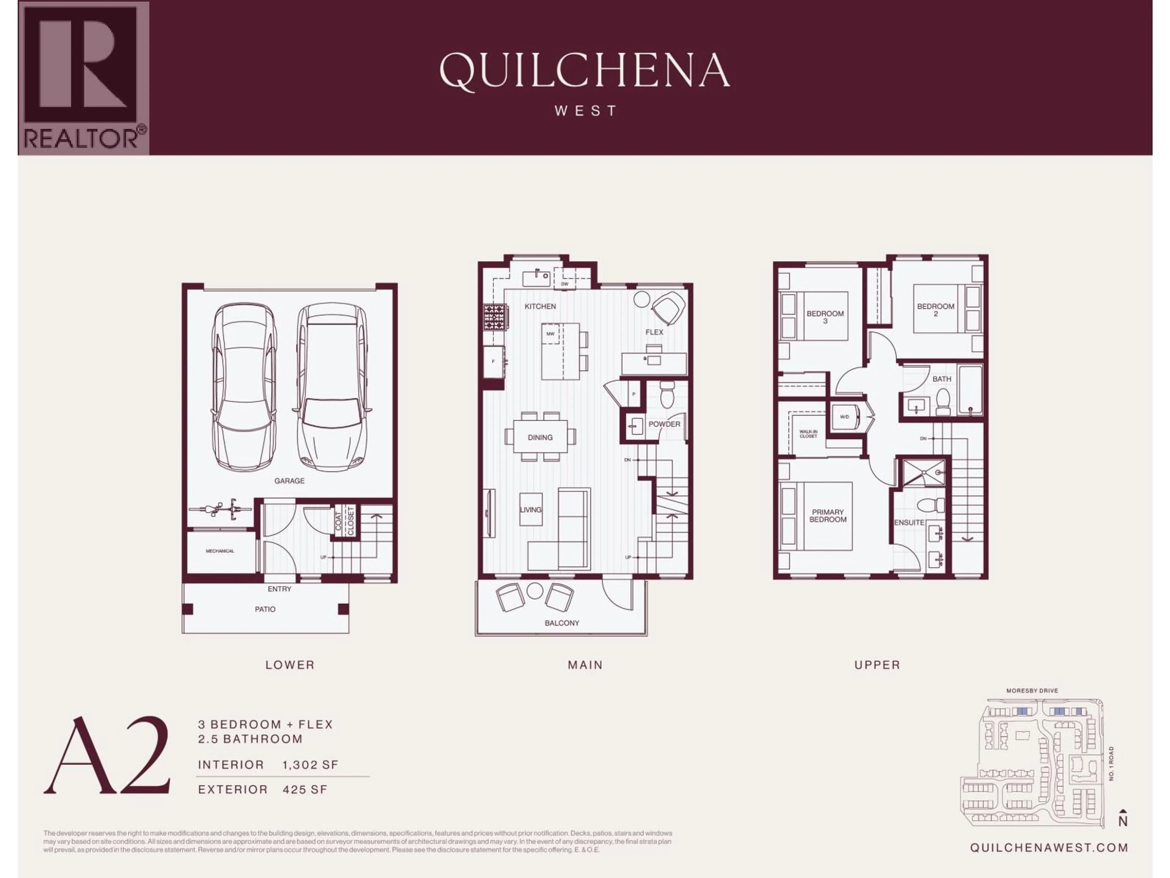Floor plan for 2 - 3888 MORESBY DRIVE, Richmond British Columbia V7C4G6
