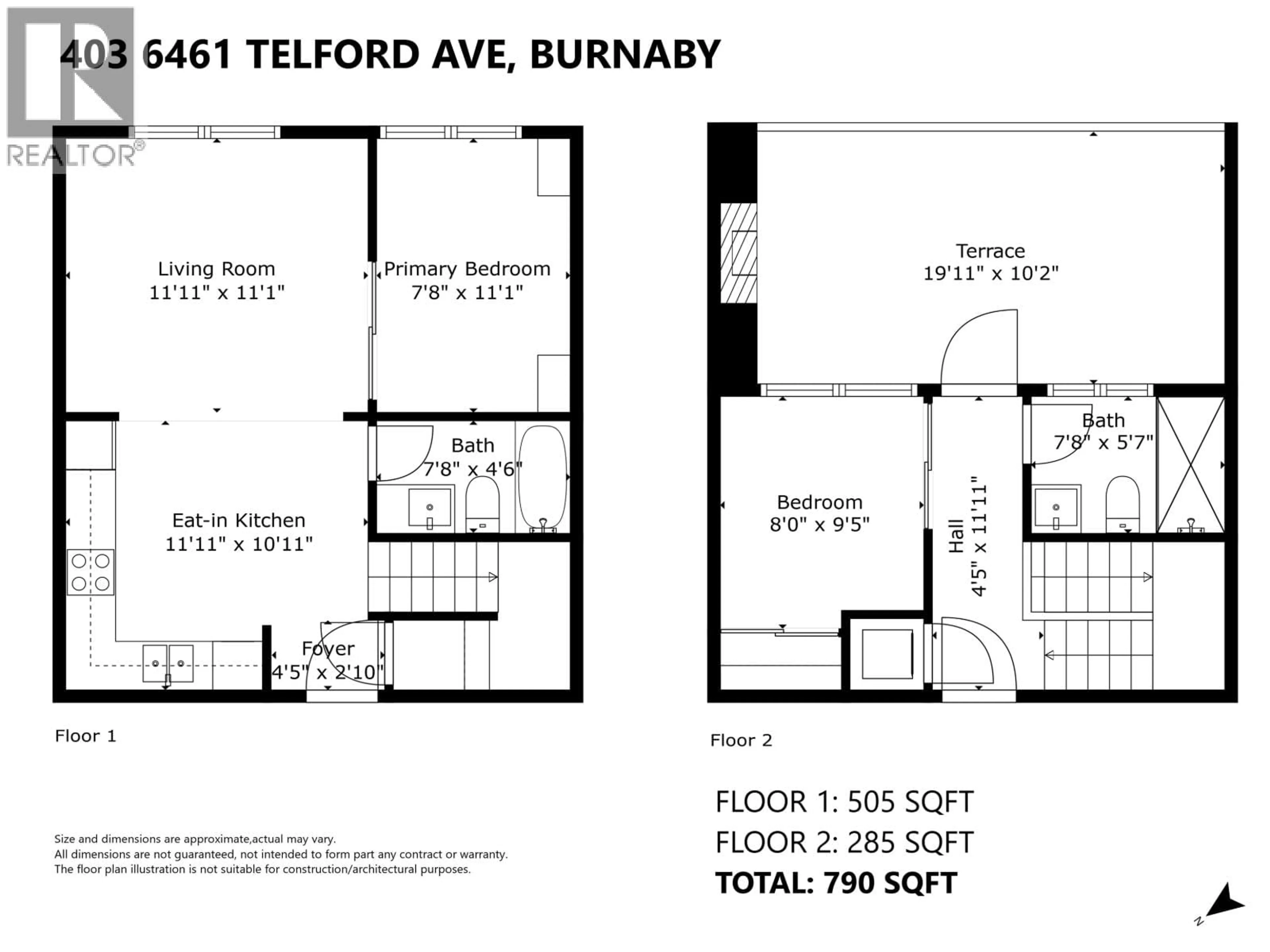 Floor plan for 403 - 6461 TELFORD AVENUE, Burnaby British Columbia V5H0B7