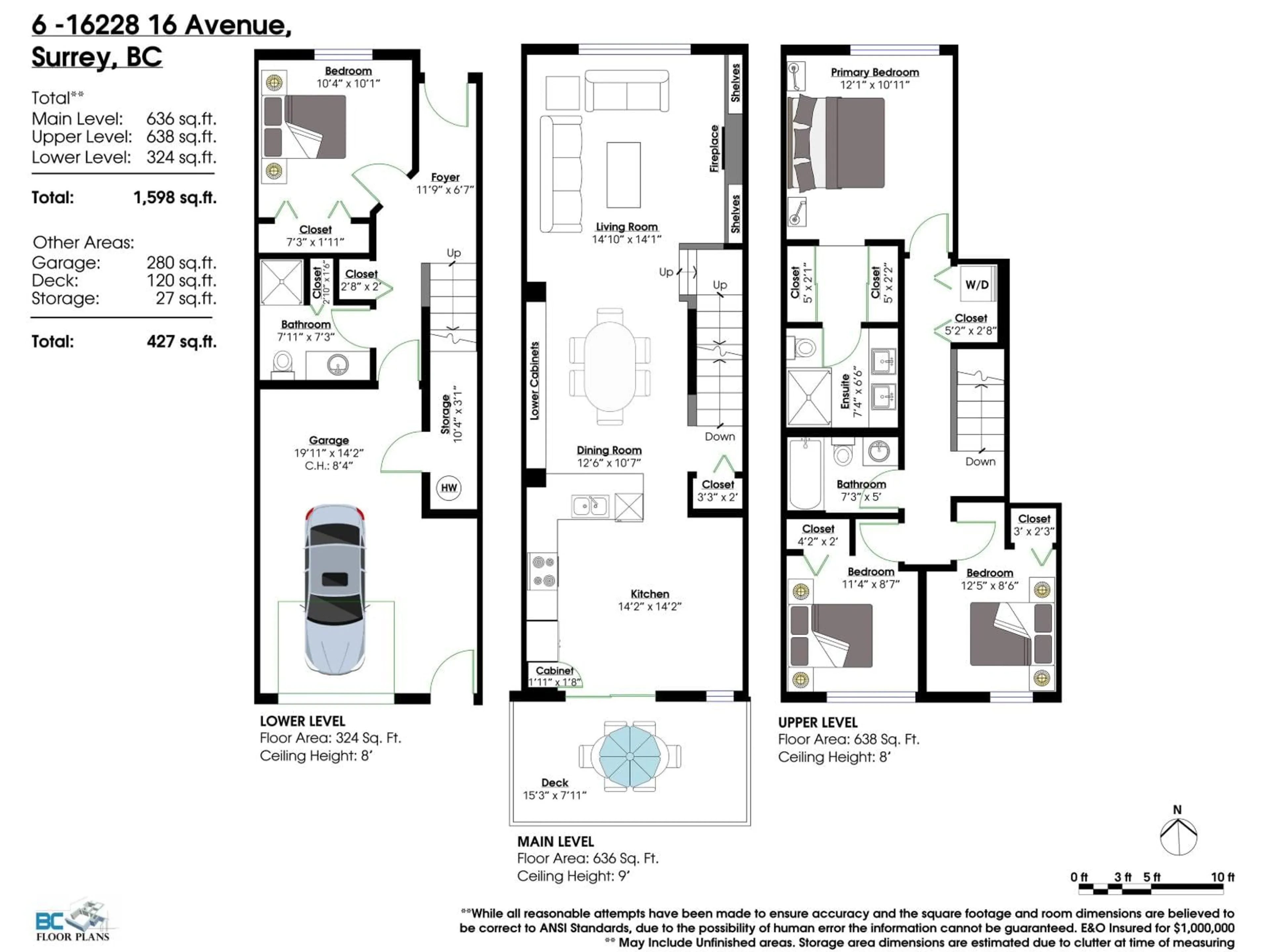 Floor plan for 6 - 16228 16, Surrey British Columbia V4A1S7