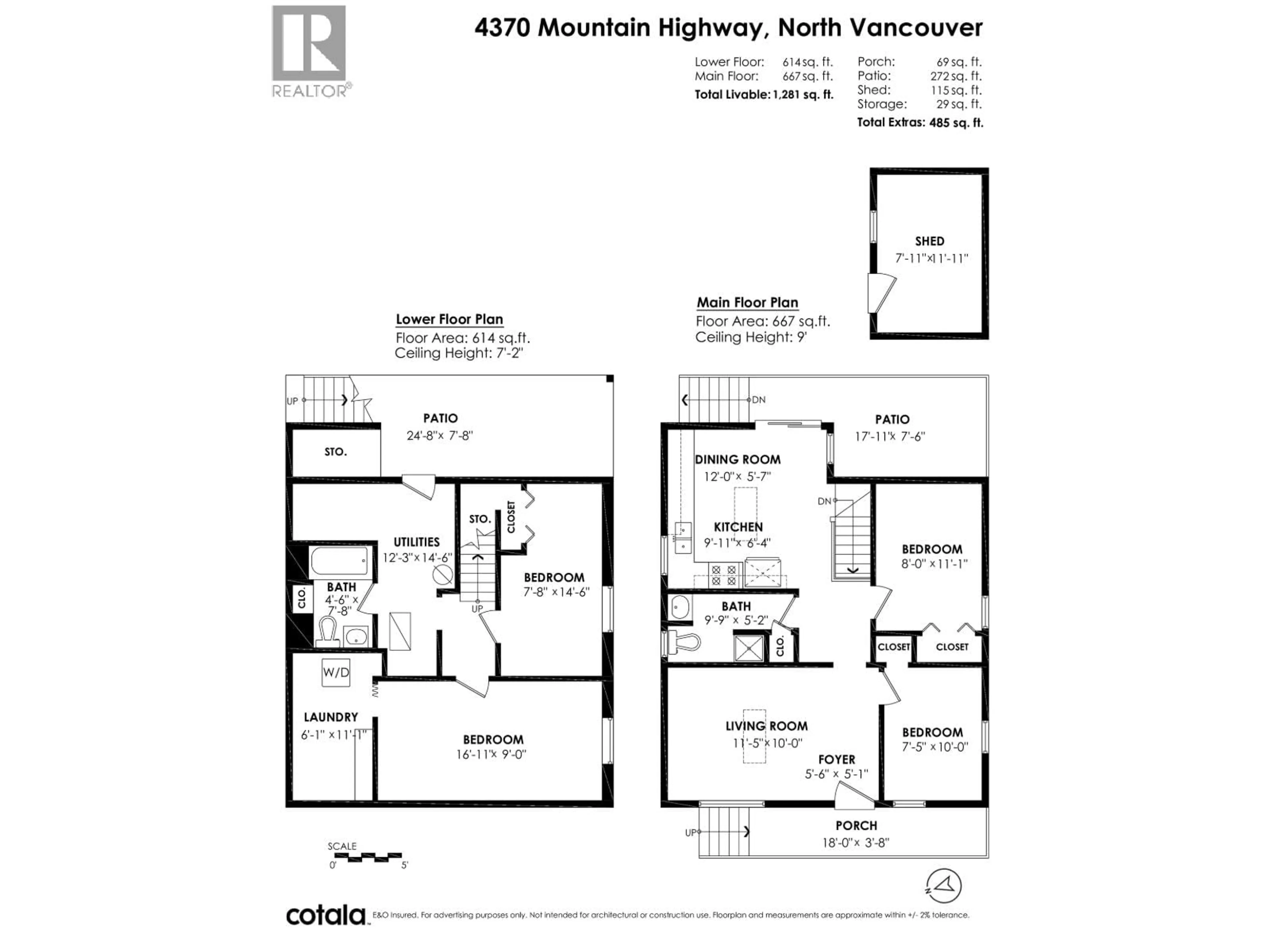 Floor plan for 4370 MOUNTAIN HIGHWAY, North Vancouver British Columbia V7K2K2