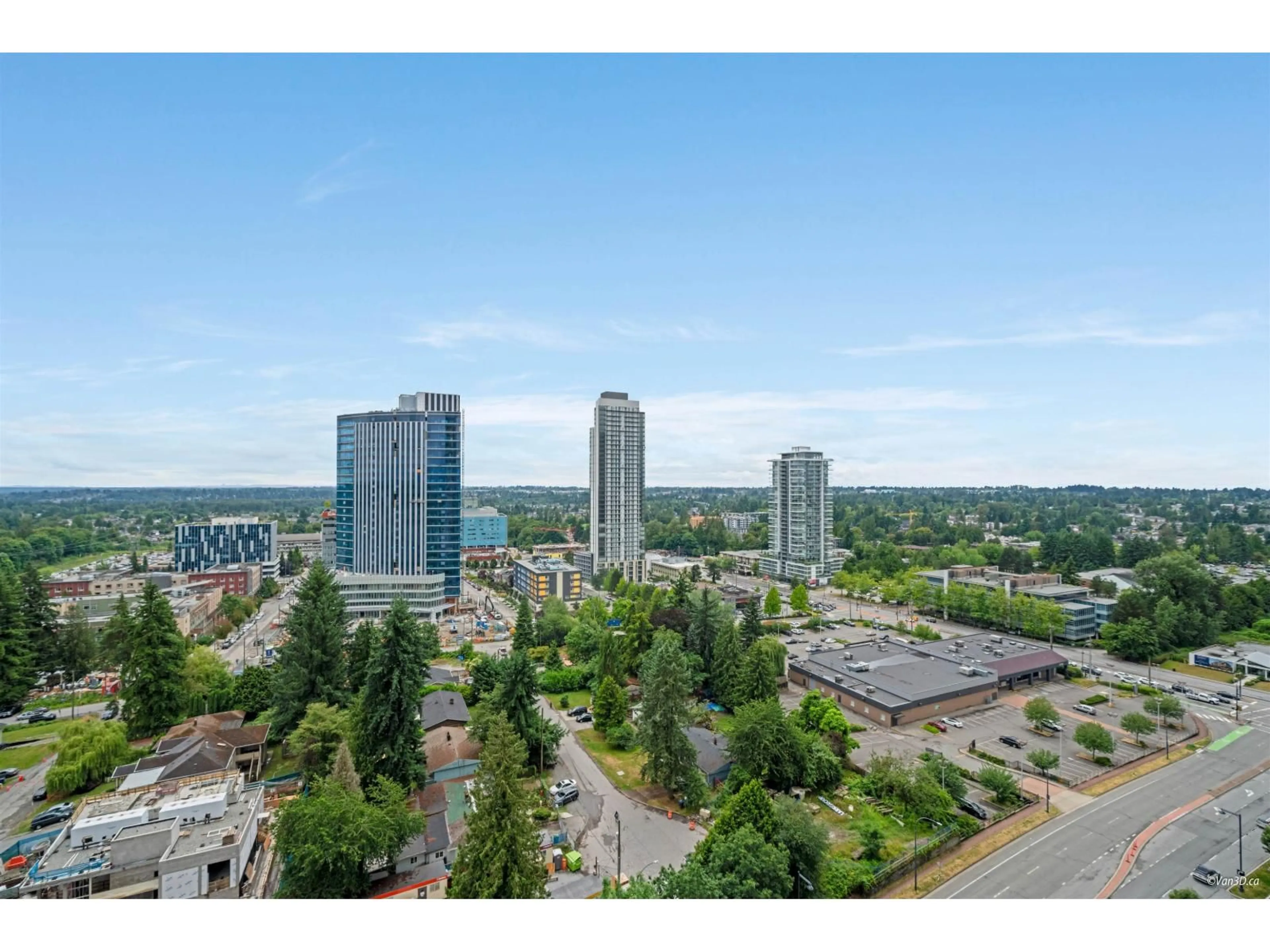 A pic from outside/outdoor area/front of a property/back of a property/a pic from drone, city buildings view from balcony for 1812 - 13745 GEORGE JUNCTION, Surrey British Columbia V3T0V8