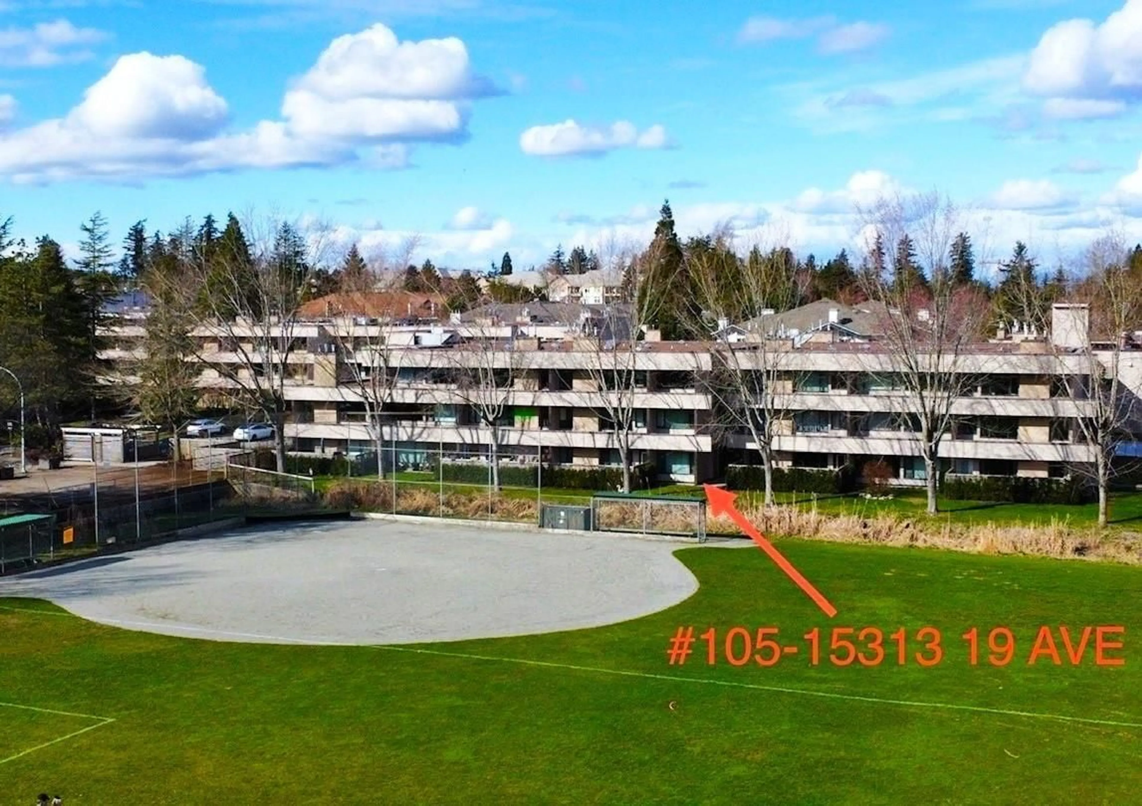 A pic from outside/outdoor area/front of a property/back of a property/a pic from drone, mountain view for 105 - 15313 19, Surrey British Columbia V4A1X6