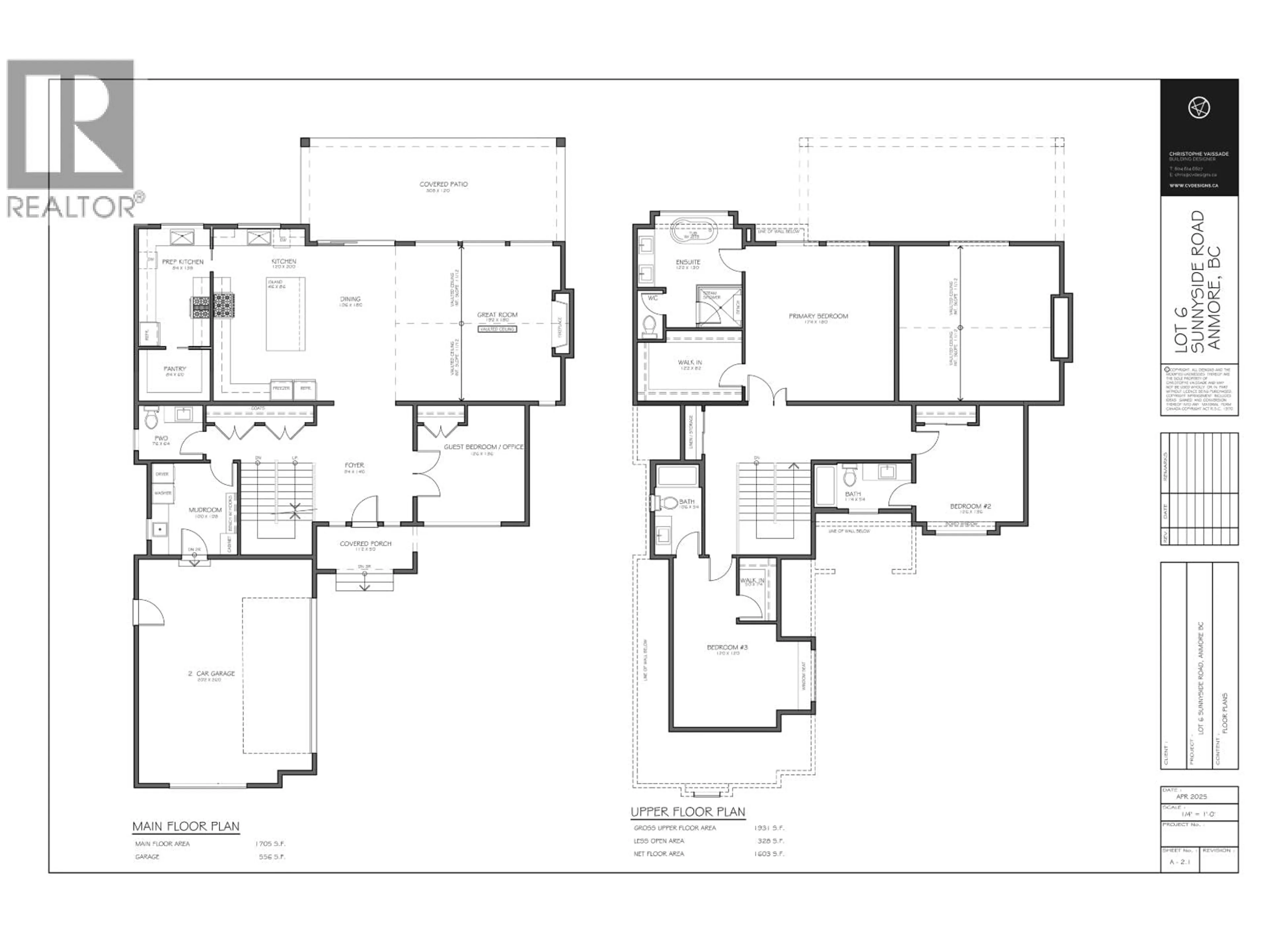 Floor plan for LOT 6 - 2307 SUNNYSIDE ROAD, Port Moody British Columbia V3H4Y4
