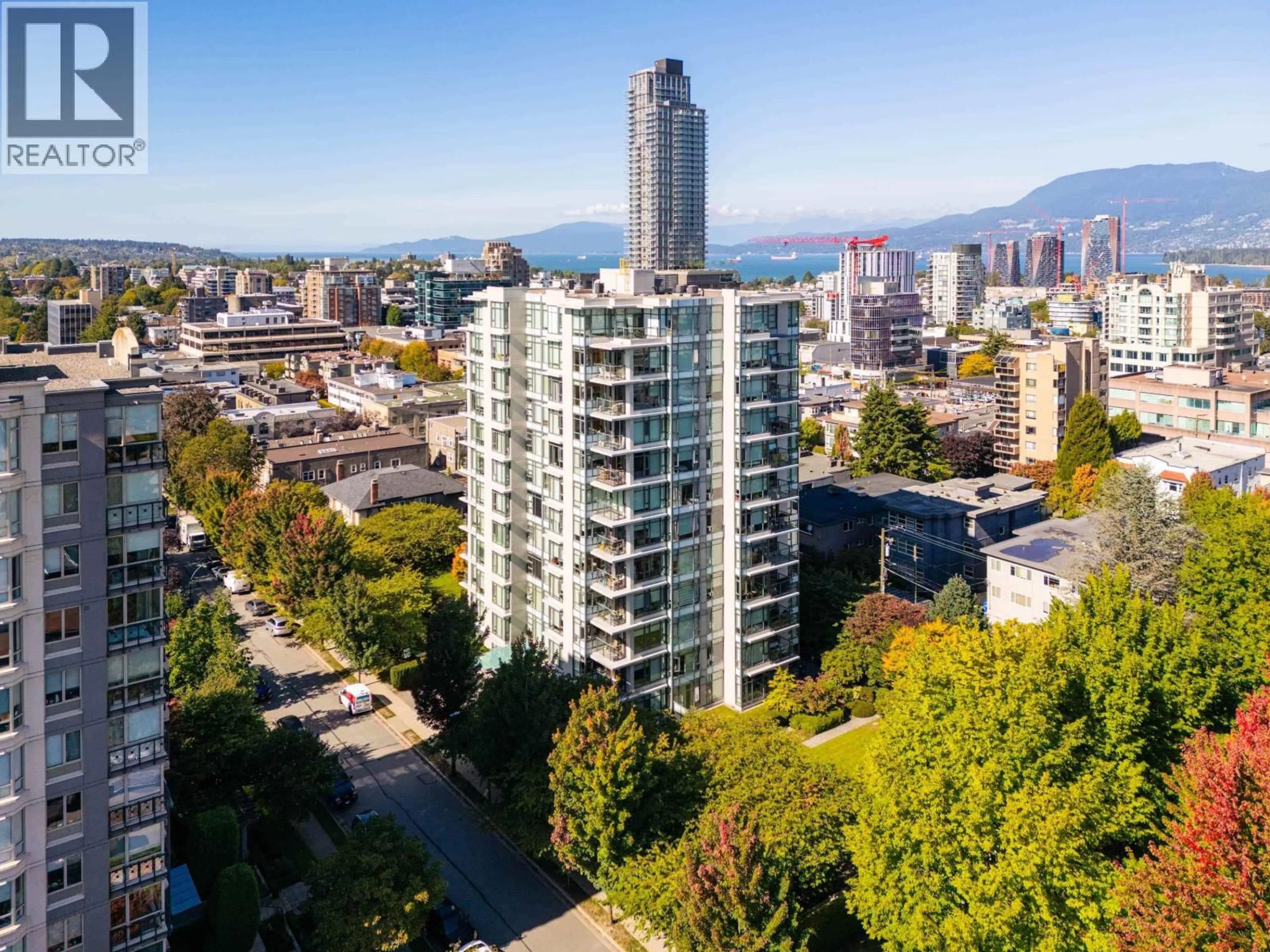 A pic from outside/outdoor area/front of a property/back of a property/a pic from drone, city buildings view from balcony for 1102 - 1333 11TH AVENUE, Vancouver British Columbia V6H0A4